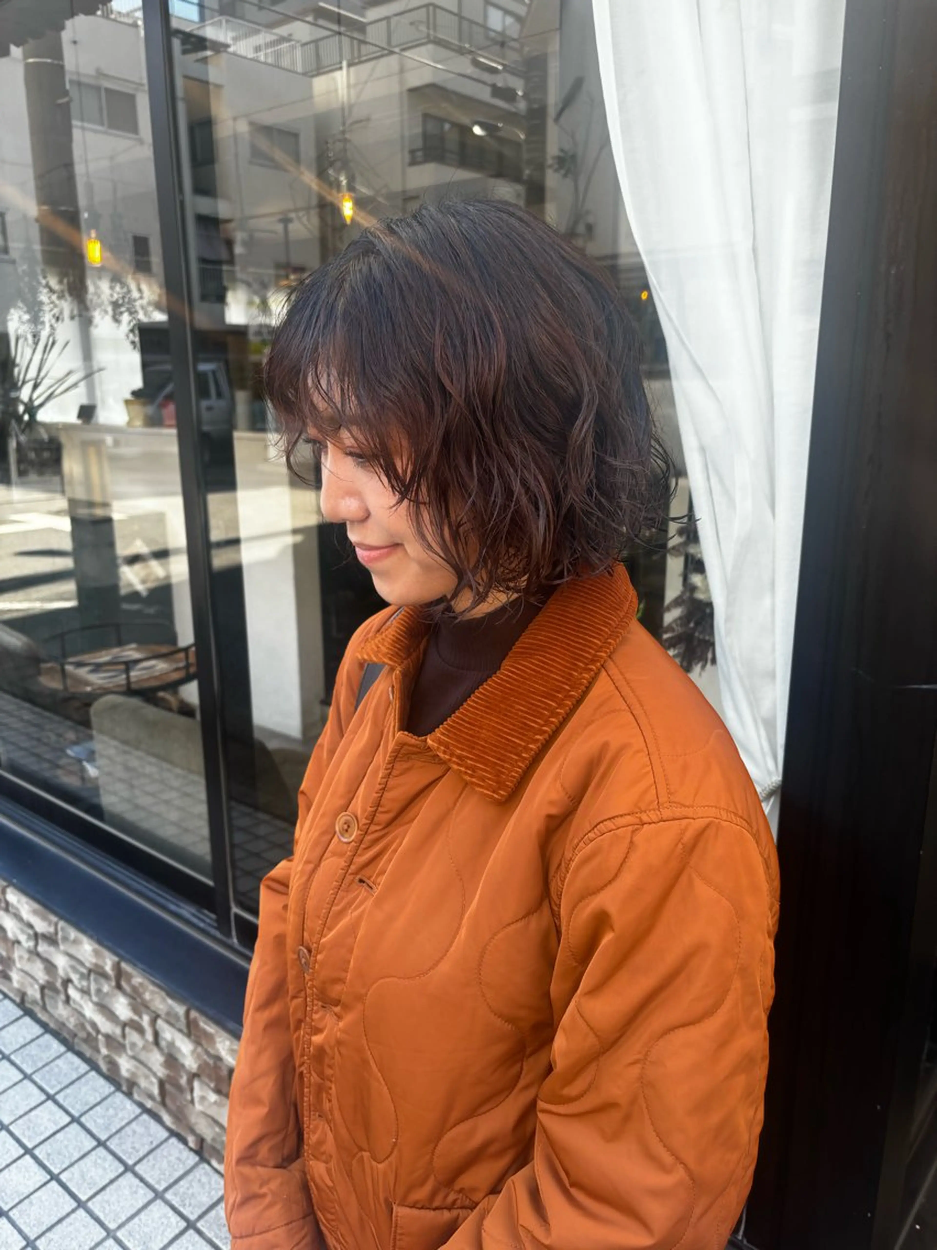 ショート パーマ ボブ パーマ 🍒サクラ🍒 /透明感カラー/艶髪のヘアスタイル