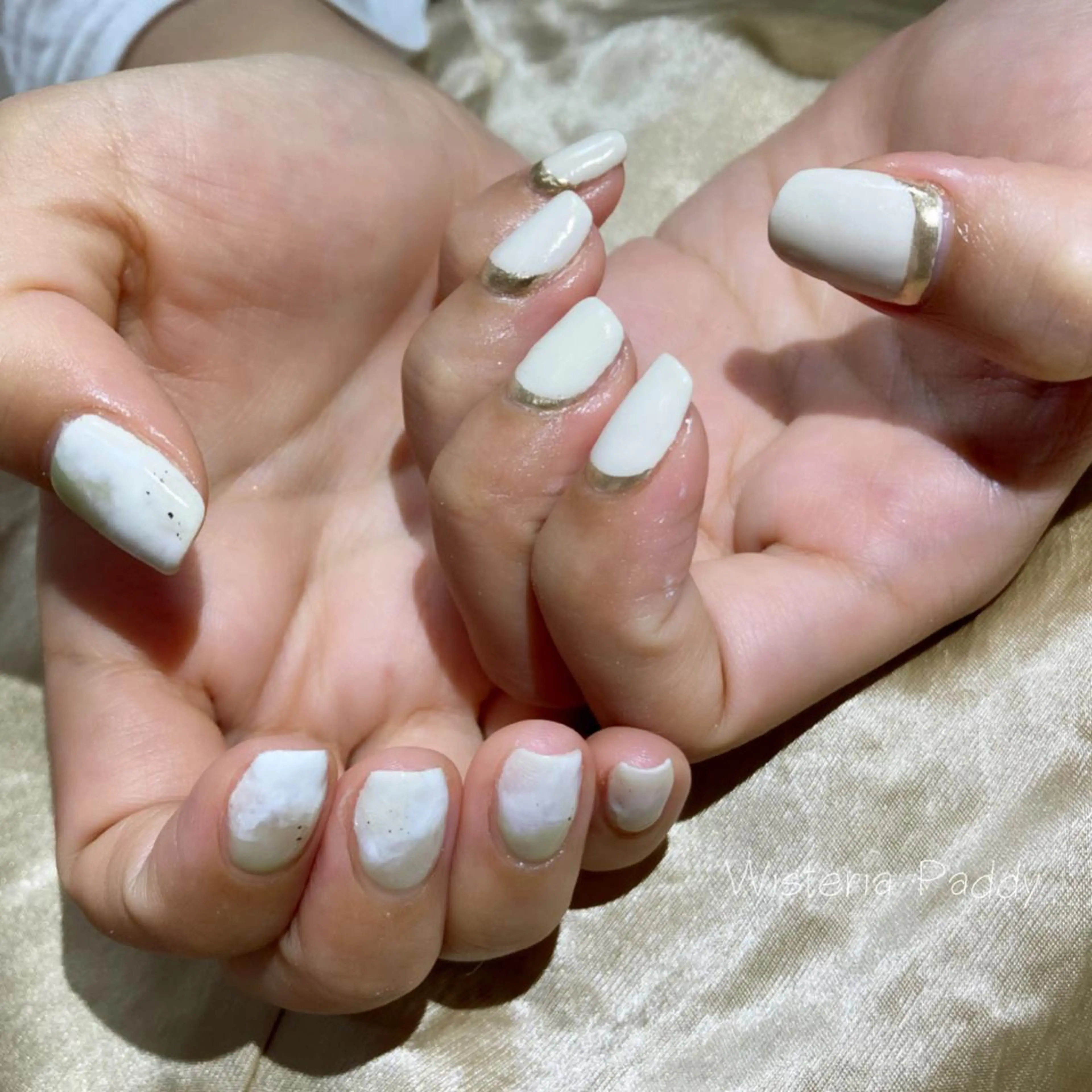 ネイル ミラーネイル ニュアンスネイル Wisteria Paddyのネイルデザイン