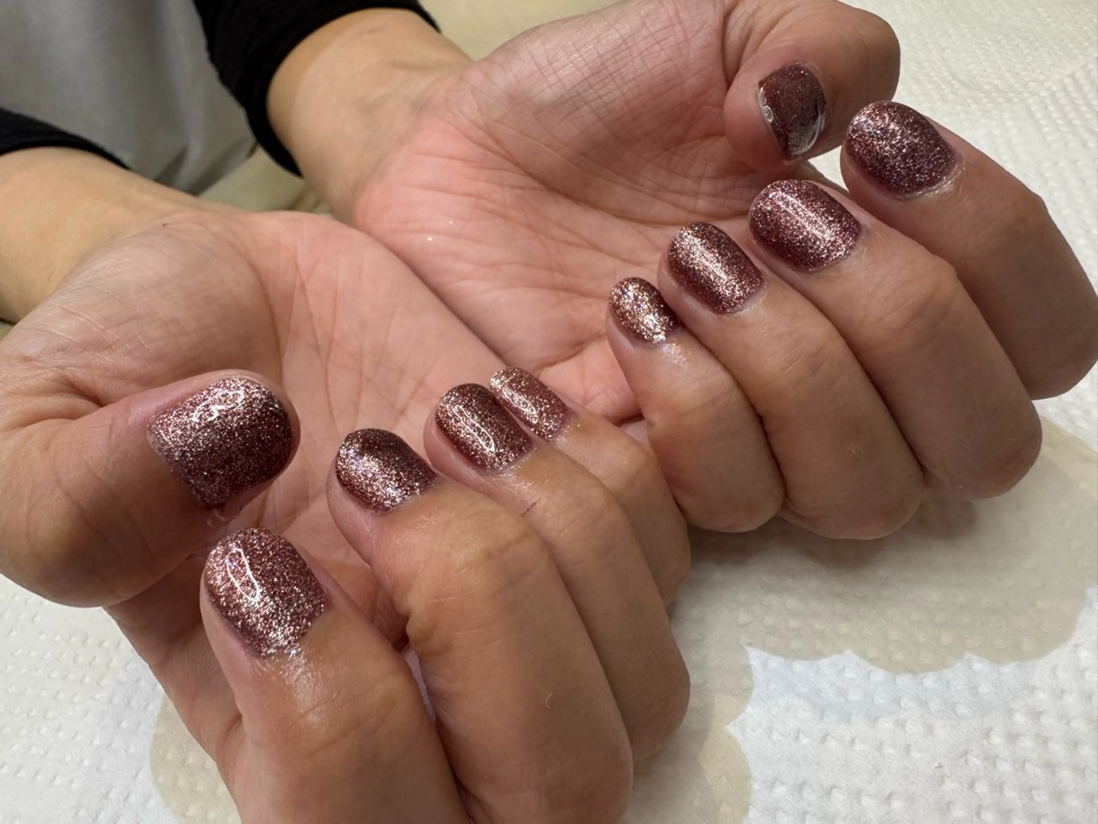 ネイル ラメ(グリッター) ワンカラーネイル misaki 🎀のネイルデザイン