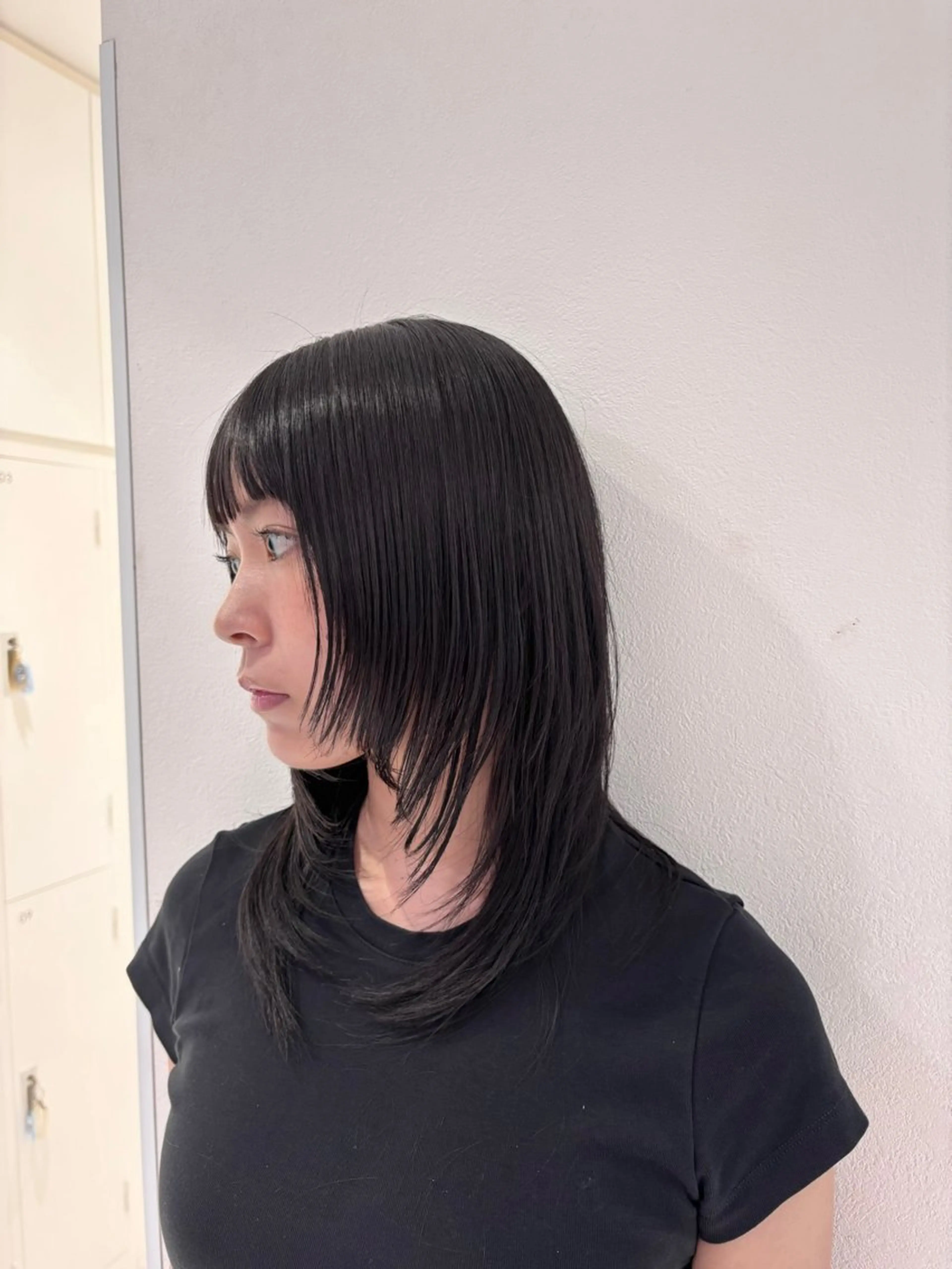 ミディアム ハッシュカット 飯田 真澄のヘアスタイル