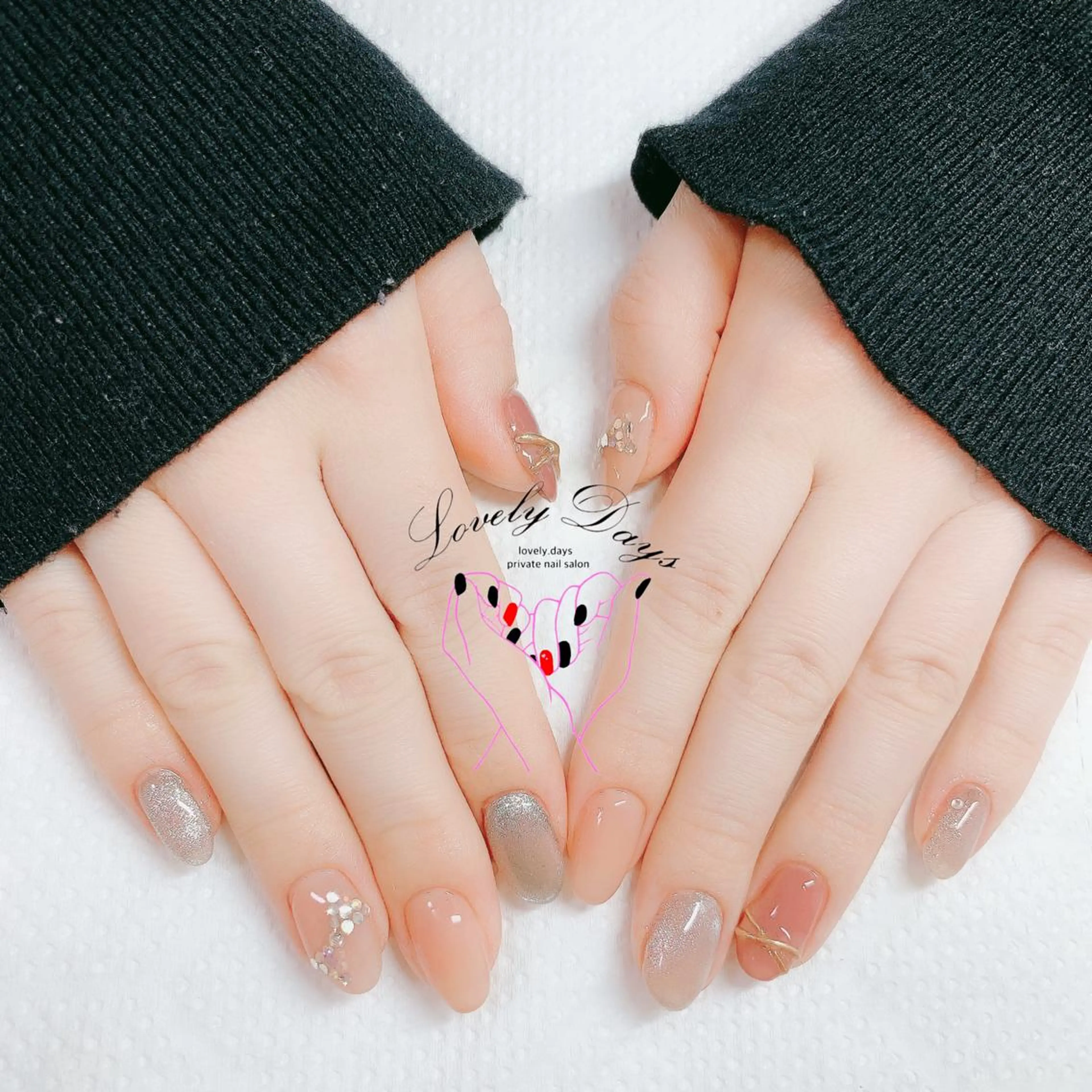 ネイル 持ち込み ハンドネイル LovelyDays ゆいのネイルデザイン