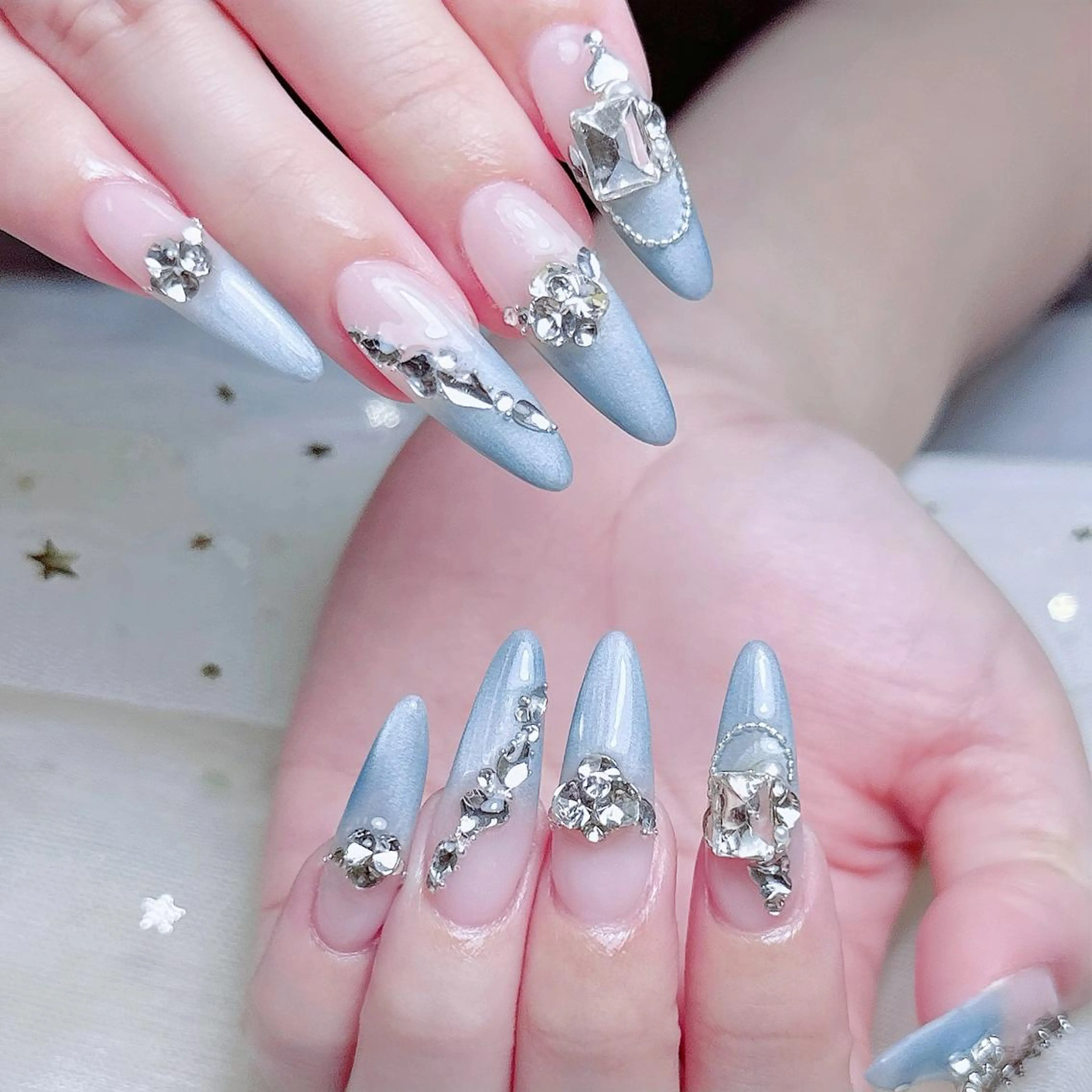 ✨💓【チップ長さだし】・プラチナ♡持ち込み10本✨の写真