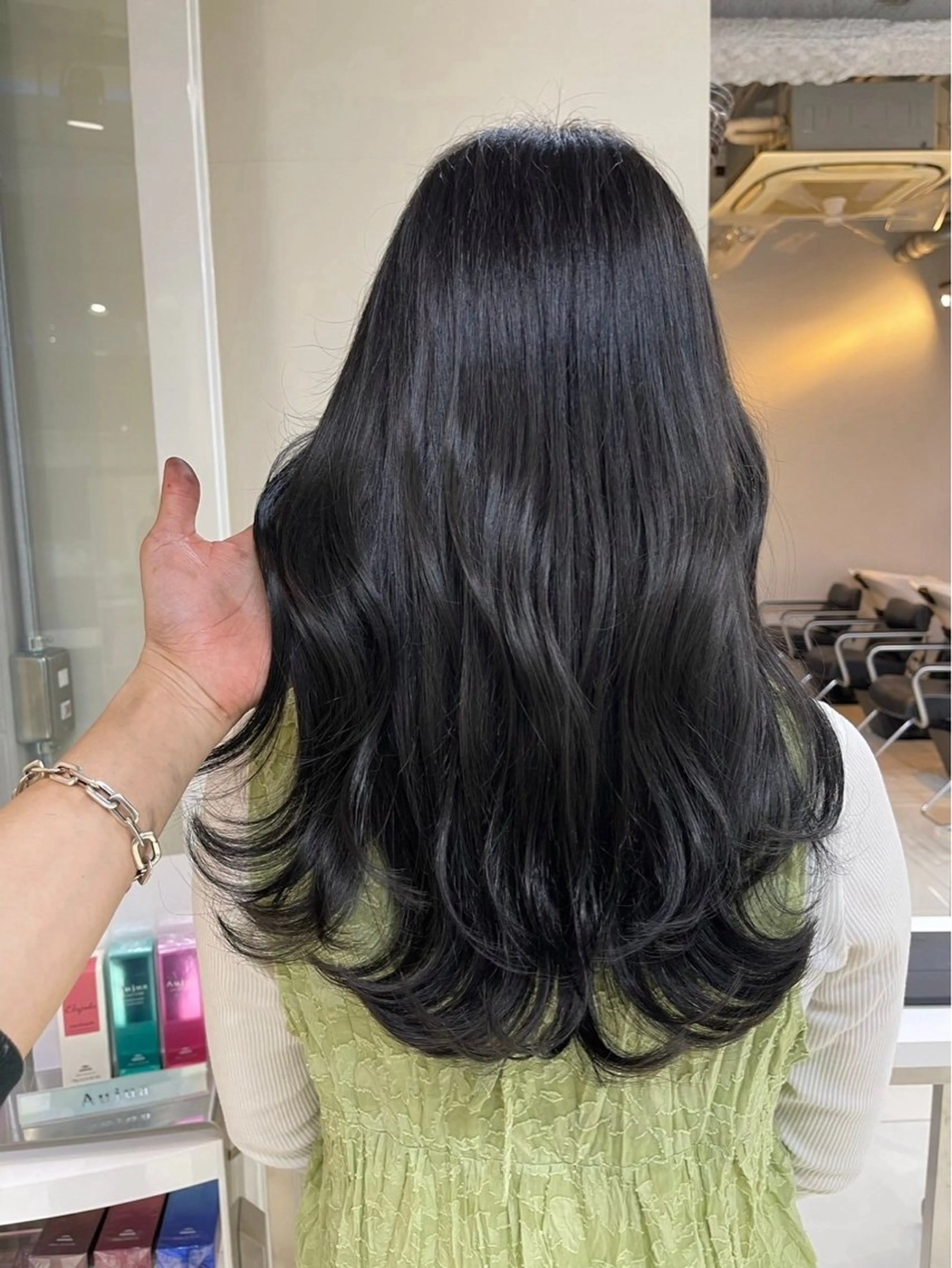 ロング カラー ブリーチ ブリーチなしカラー earth綱島店 佳太のヘアスタイル