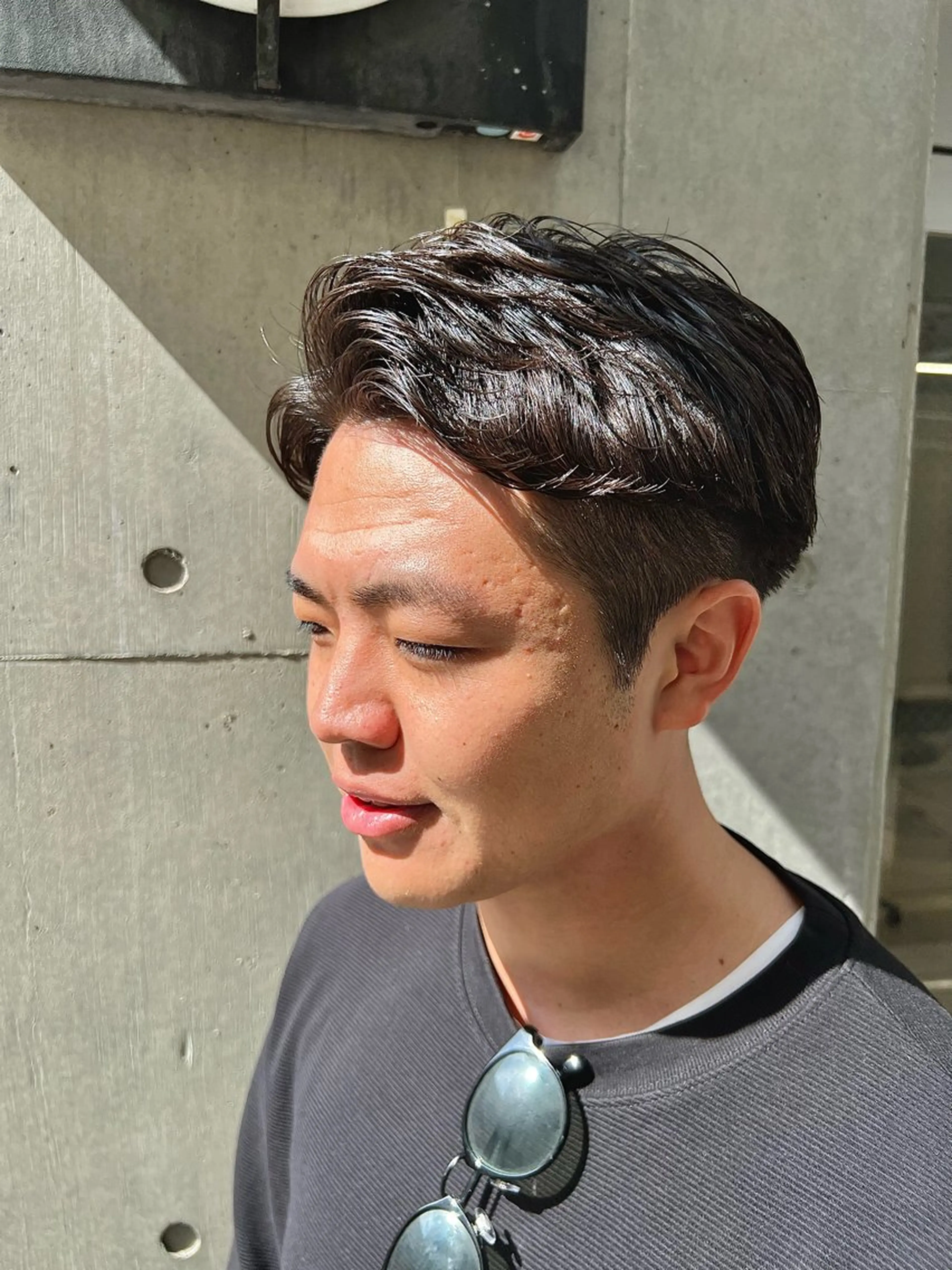 ショート パーマ メンズ 豊崎 佑輔のヘアスタイル