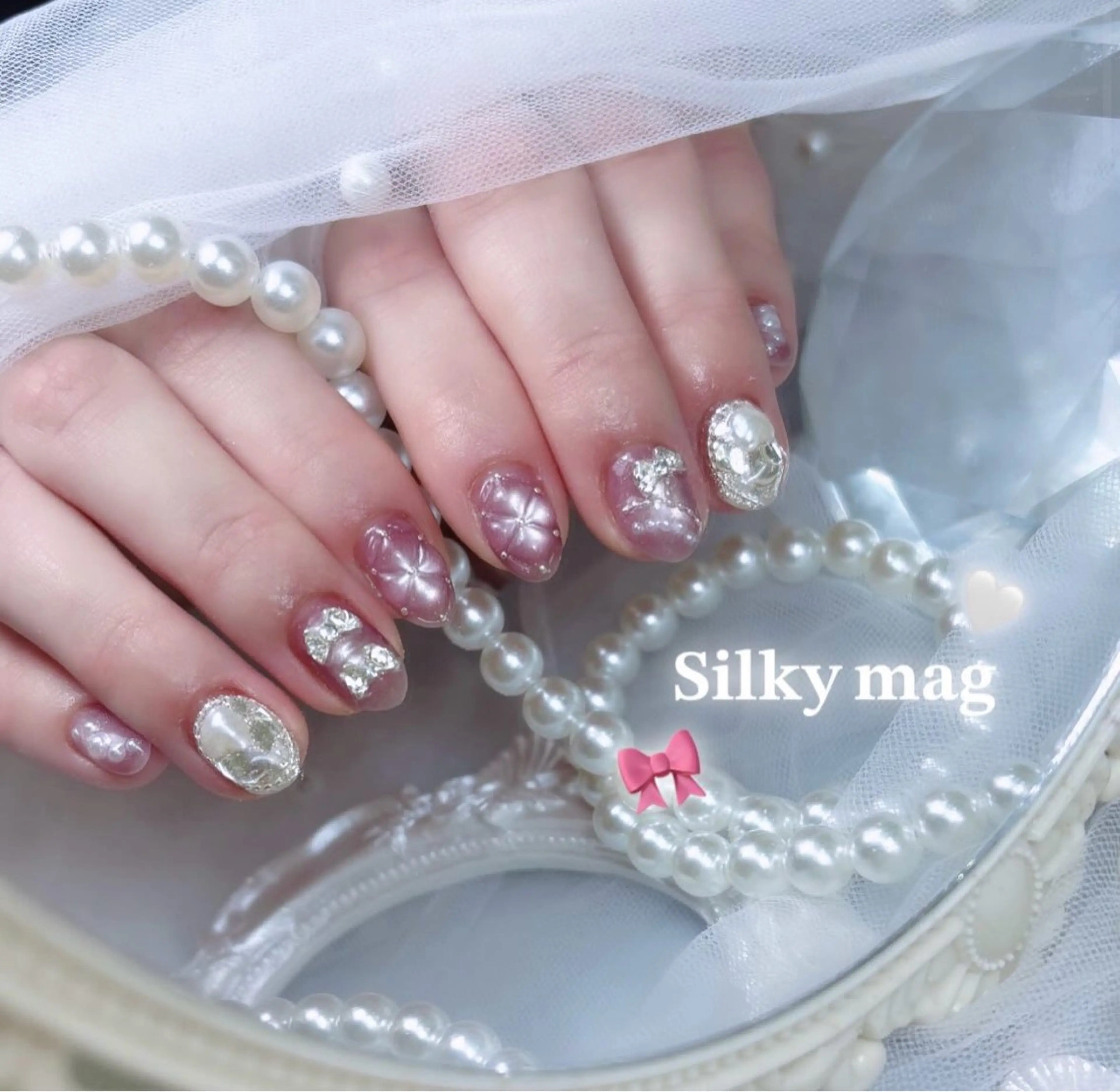 ネイル マグネットネイル ♡エルバイノリコ 吉澤【パラジェル有】のネイルデザイン