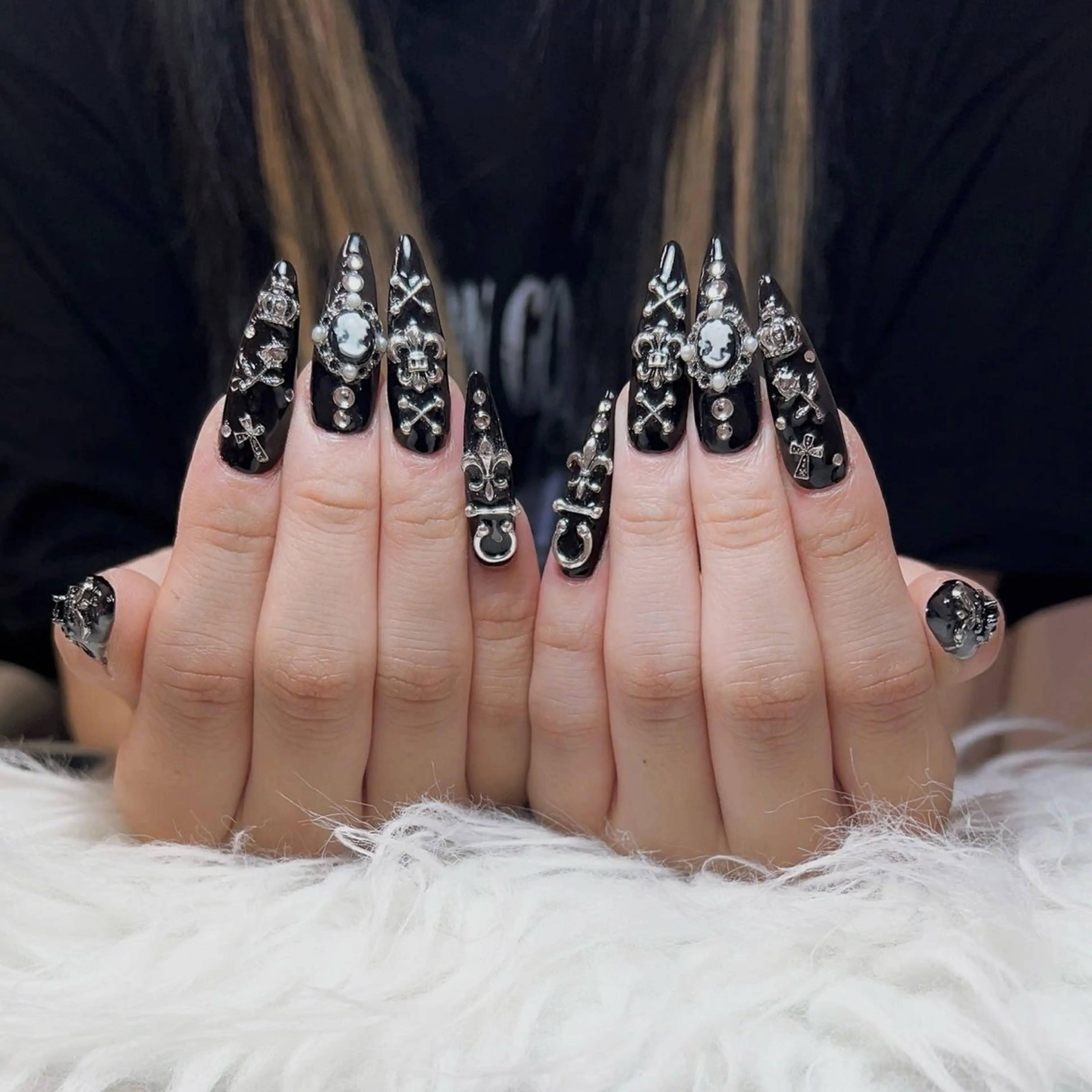 ネイル 長さ出し フレンチネイル グラデーション 卒業式 マグネットネイル ハンドネイル Sora nail 長さ出し専門店のネイルデザイン