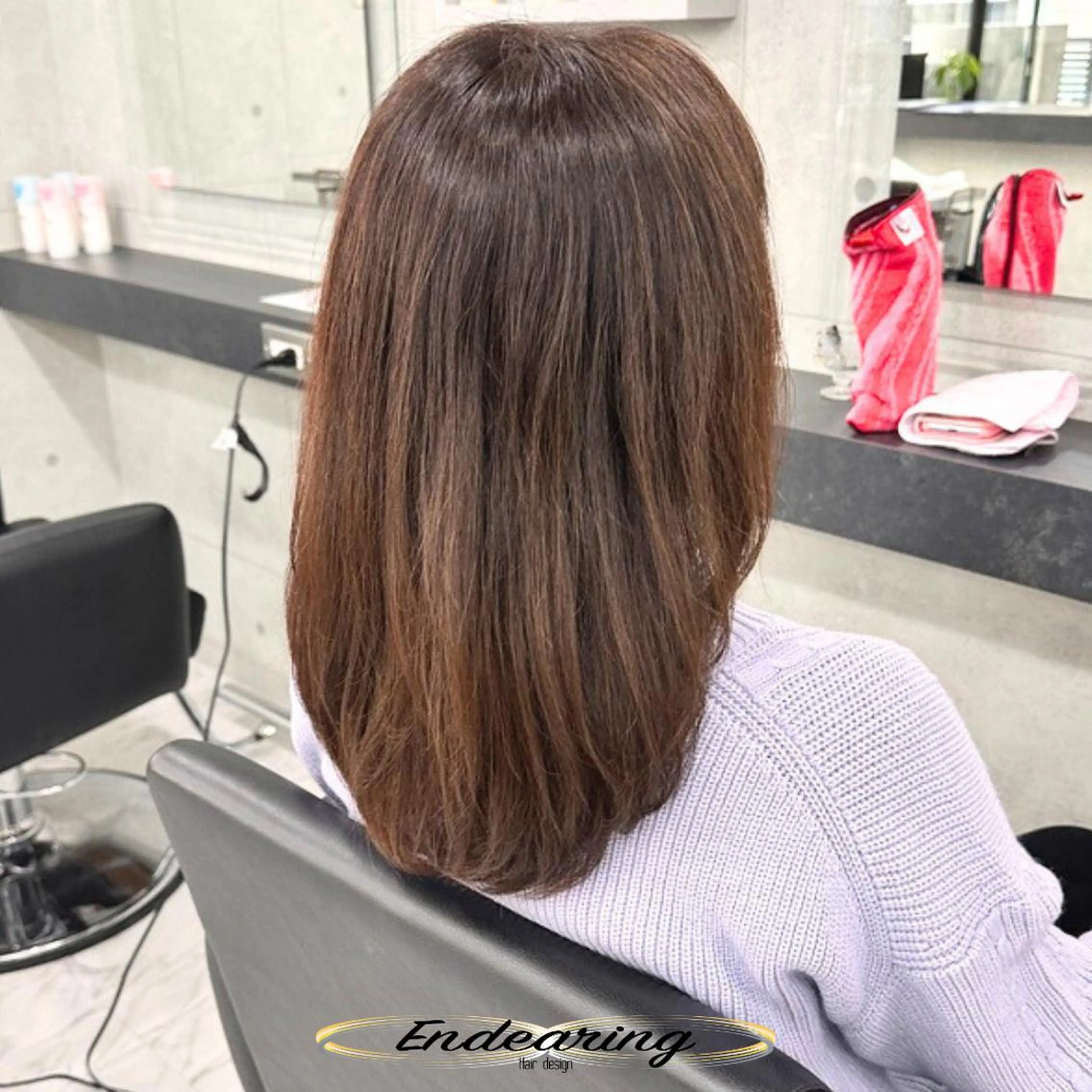 セミロング セミロングレイヤー セミロングパーマ レイヤーカット 似合わせカット カット ヘアカラー Endearing 銀座/レイヤーカットのヘアスタイル