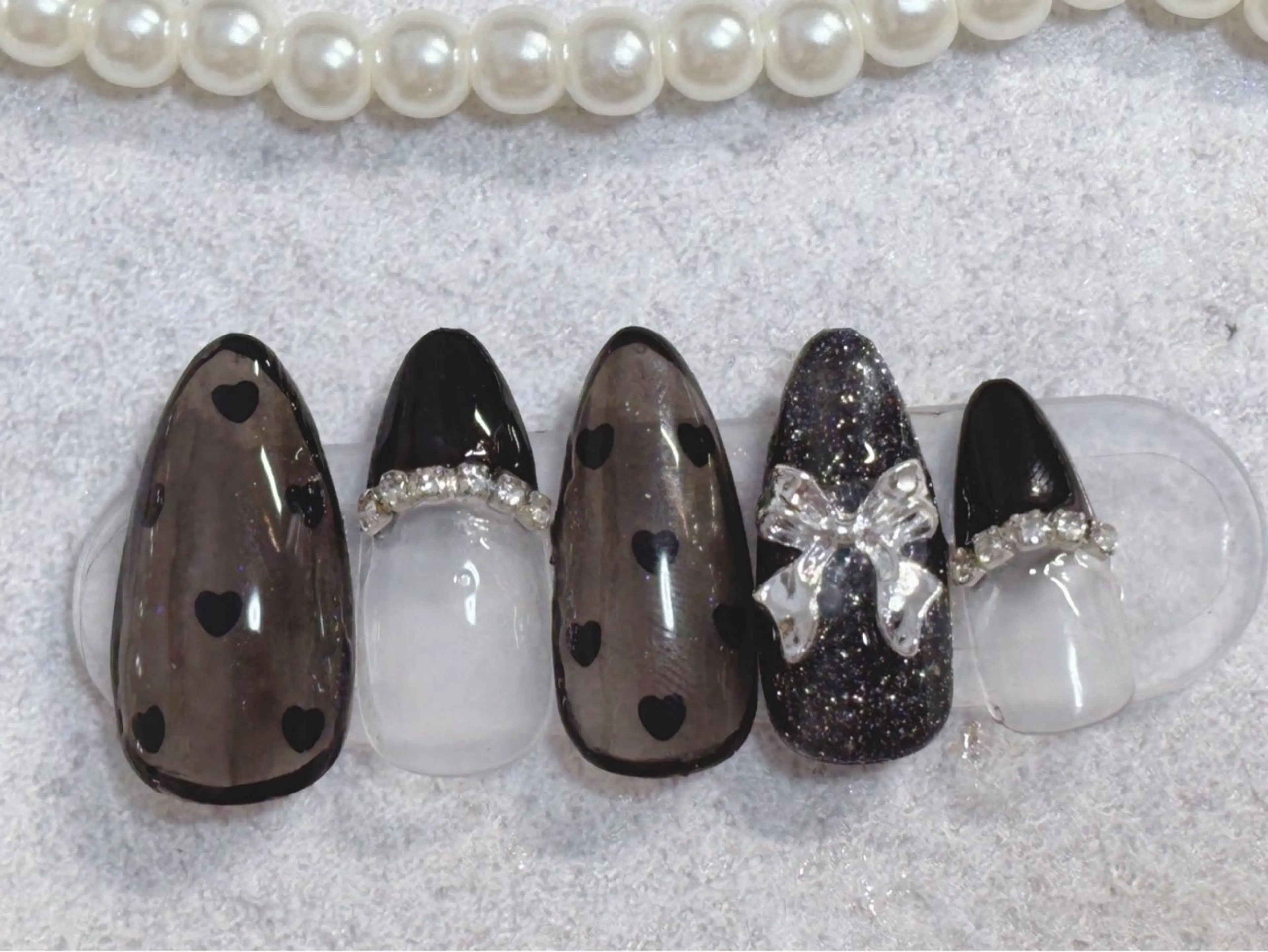 ネイル フラッシュネイル ジェルネイル 韓国ネイル リボン ワンホンネイル 認定講師⭐️歴20年 サロン&スクールのネイルデザイン