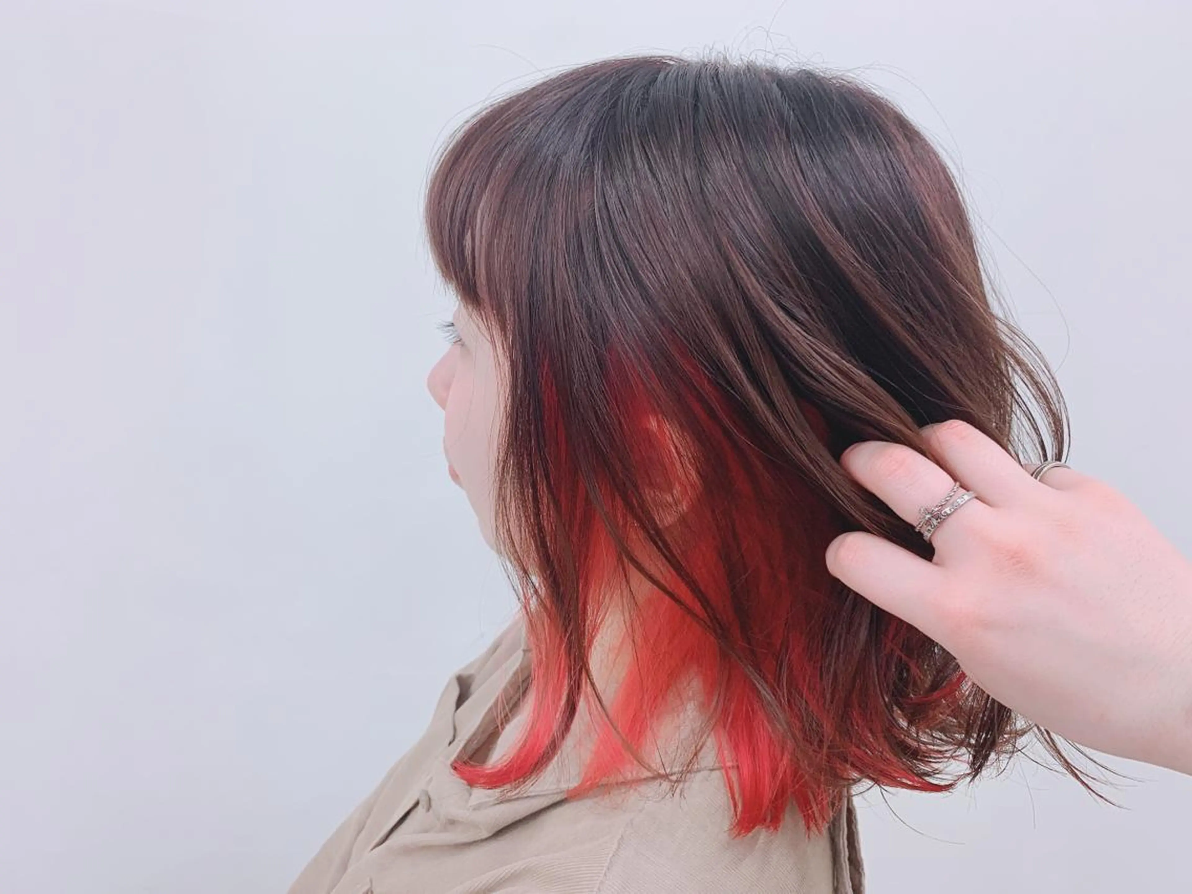 ミディアム カラー ヘアアレンジ 🤍❄️水田 美雪❄️🤍のマツエク・マツパデザイン