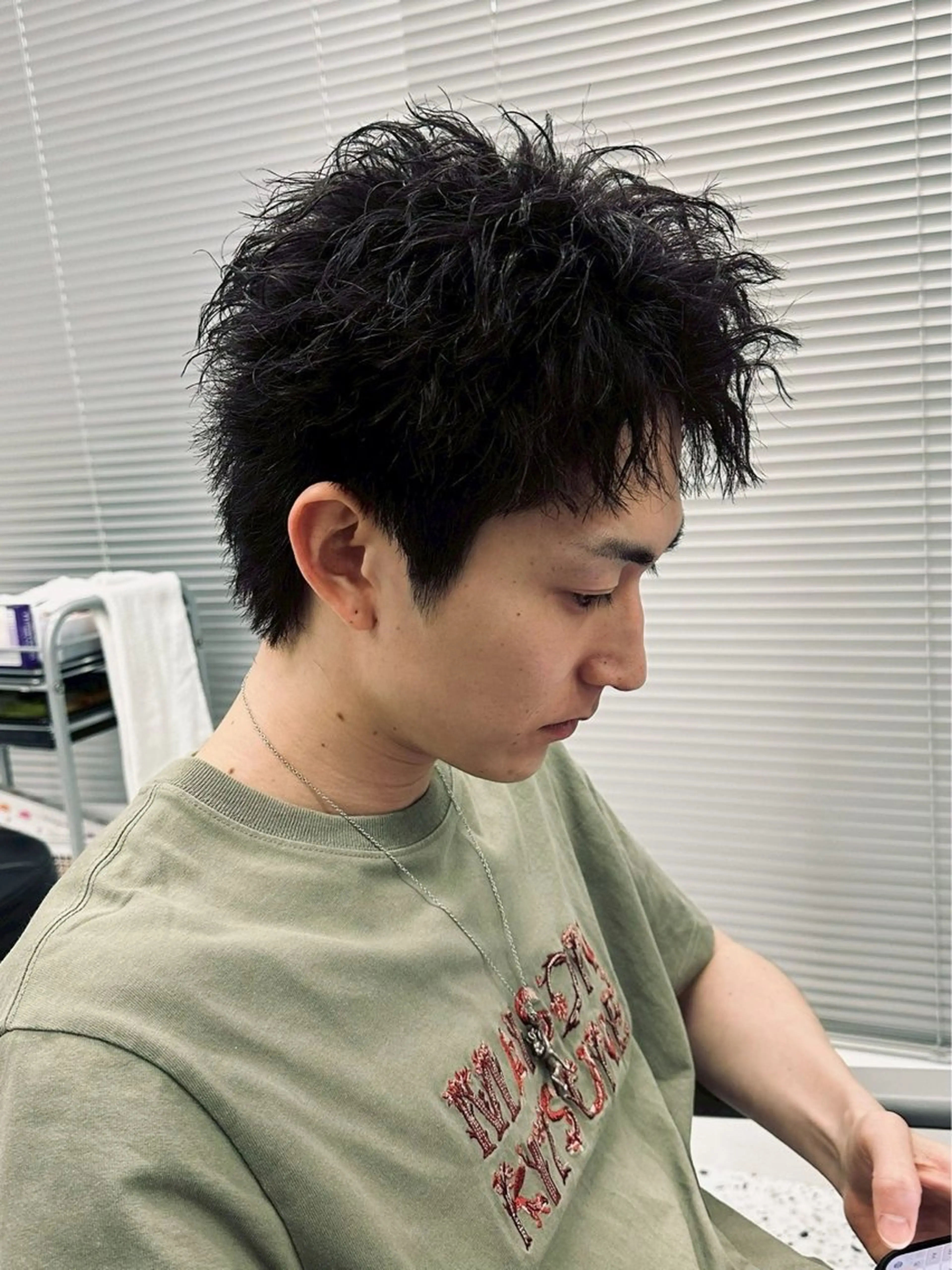 メンズ スパイキーショート メンズ専門/パーマ 特化/栄/北出瑞貴のヘアスタイル