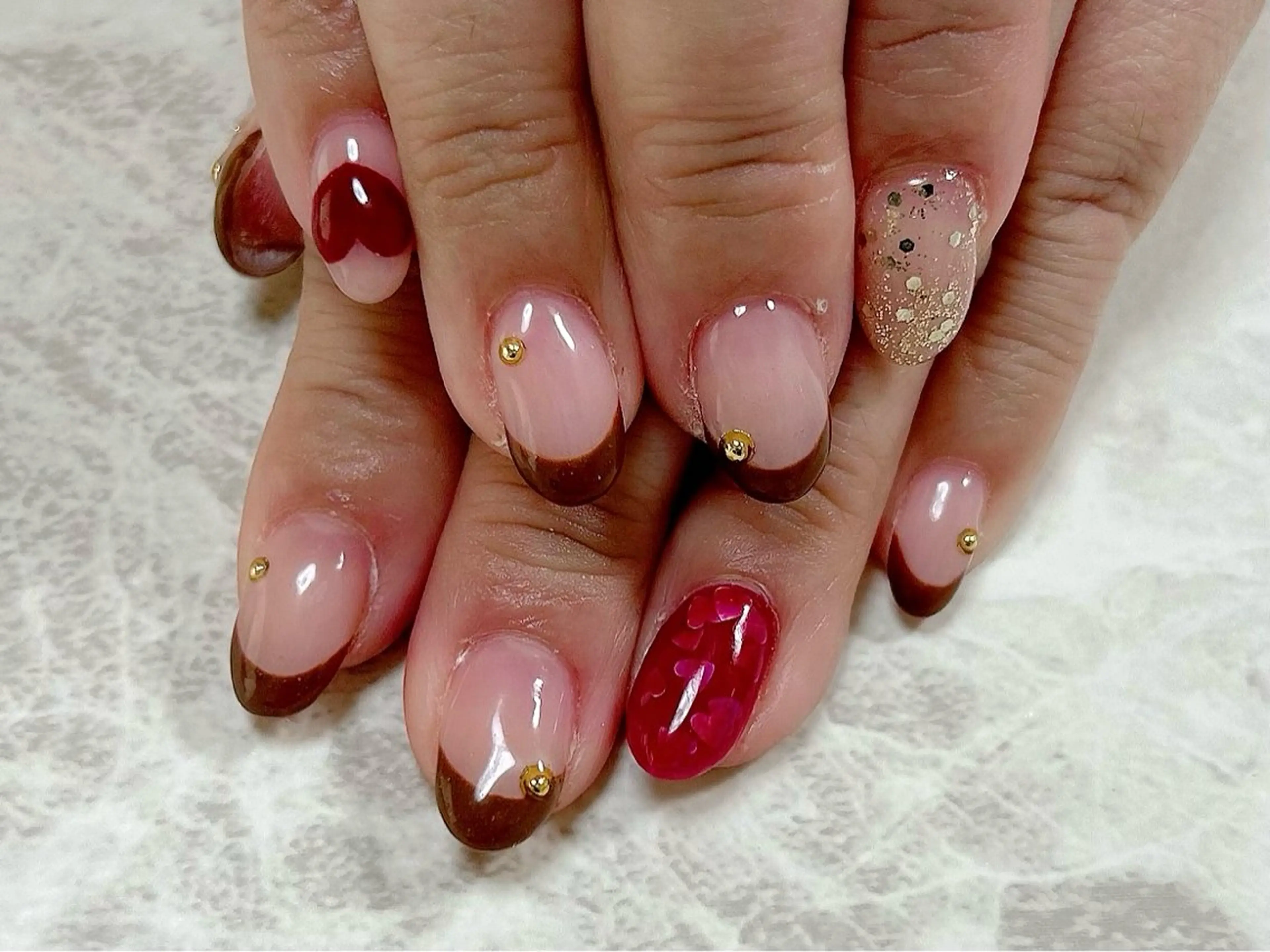 ネイル ハンドネイル an sucre baseのネイルデザイン