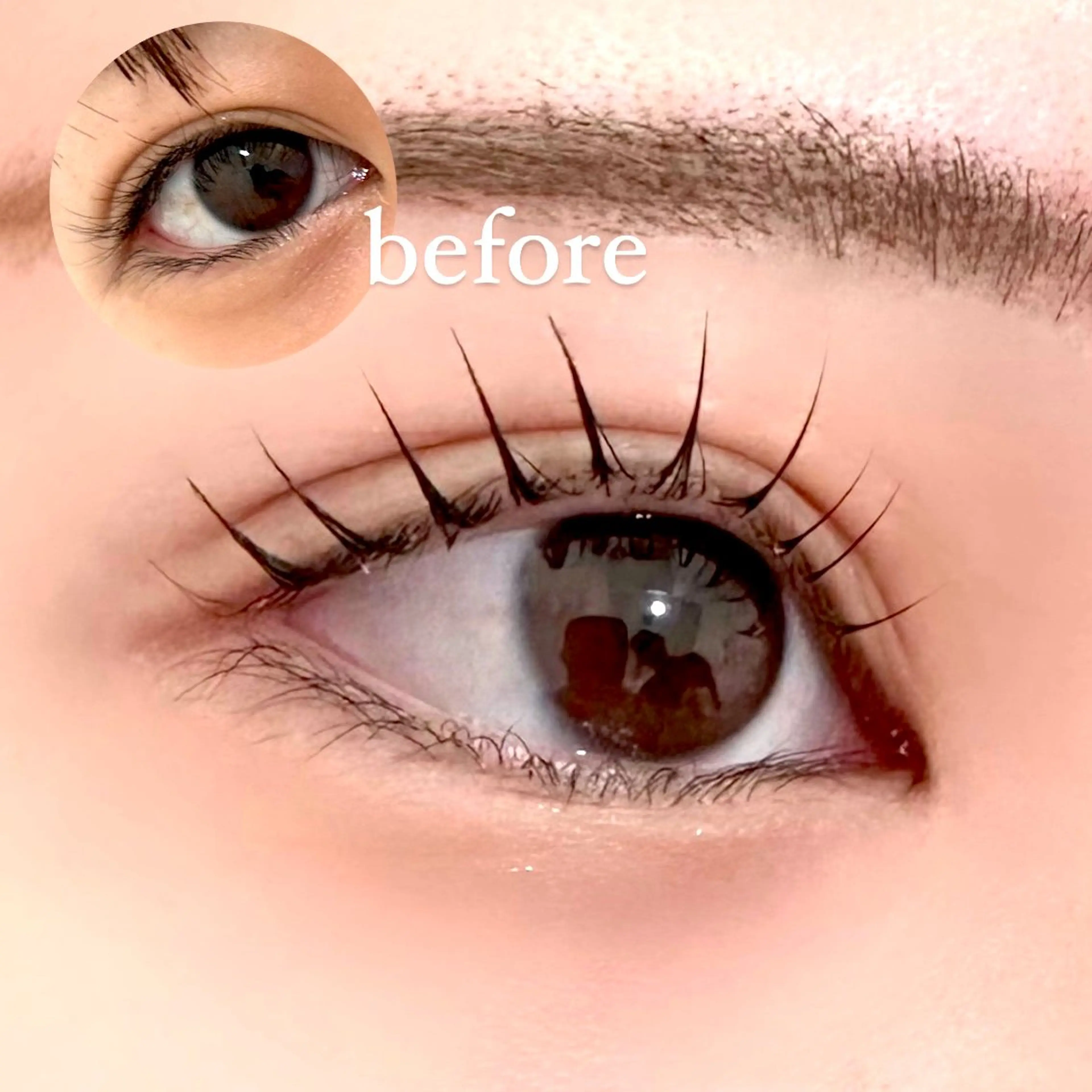 マツエク・マツパ 束感まつ毛 韓国風マツエク パリジェンヌラッシュリフト まつげパーマ 一重×まつ毛パーマ 束感まつげ｜ユキ 高評価｜堀江のマツエク・マツパデザイン