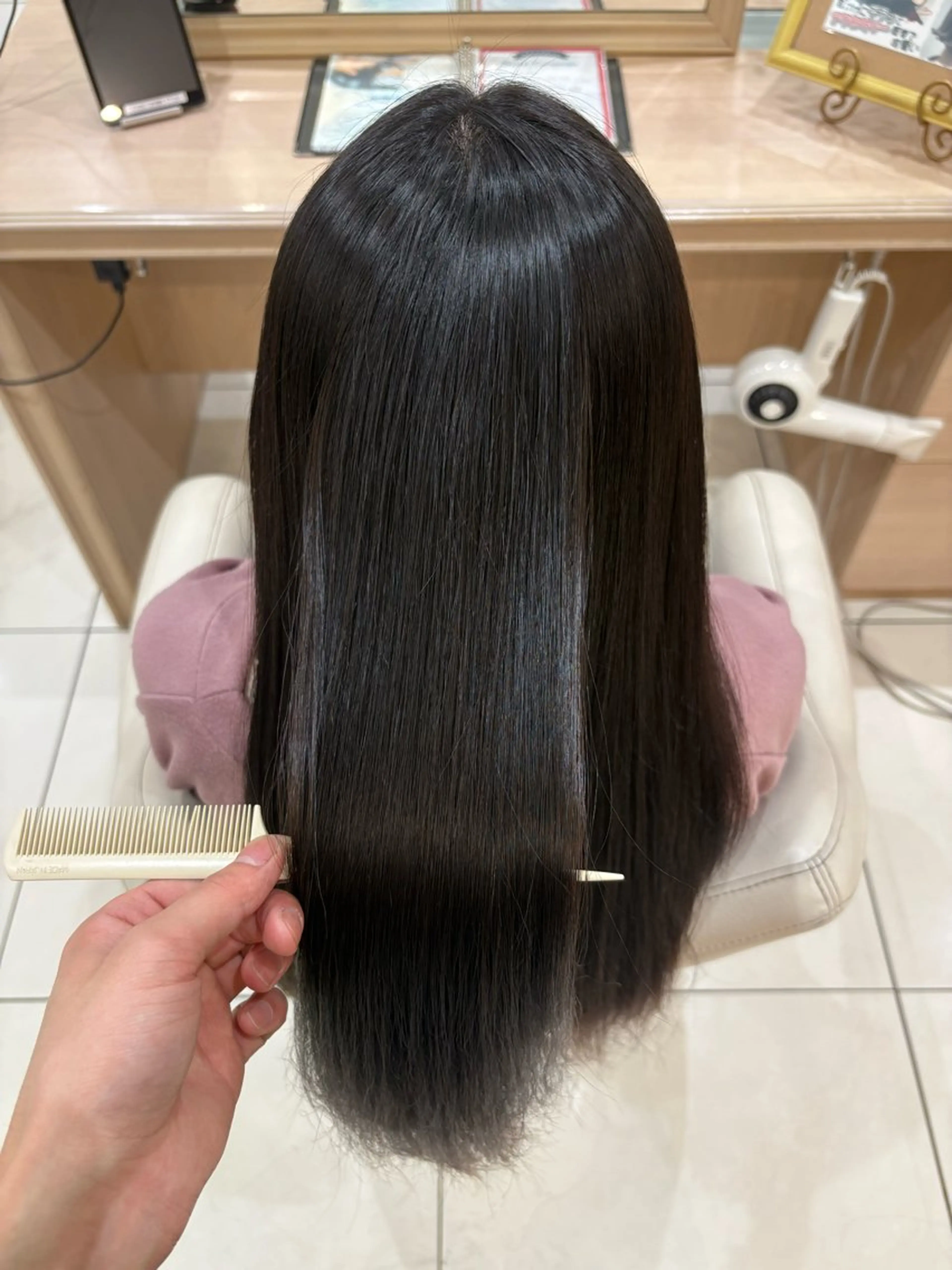 ロング 縮毛矯正 縮毛矯正 艶髪カラー 矯正 モデル募集/Aoiのヘアスタイル