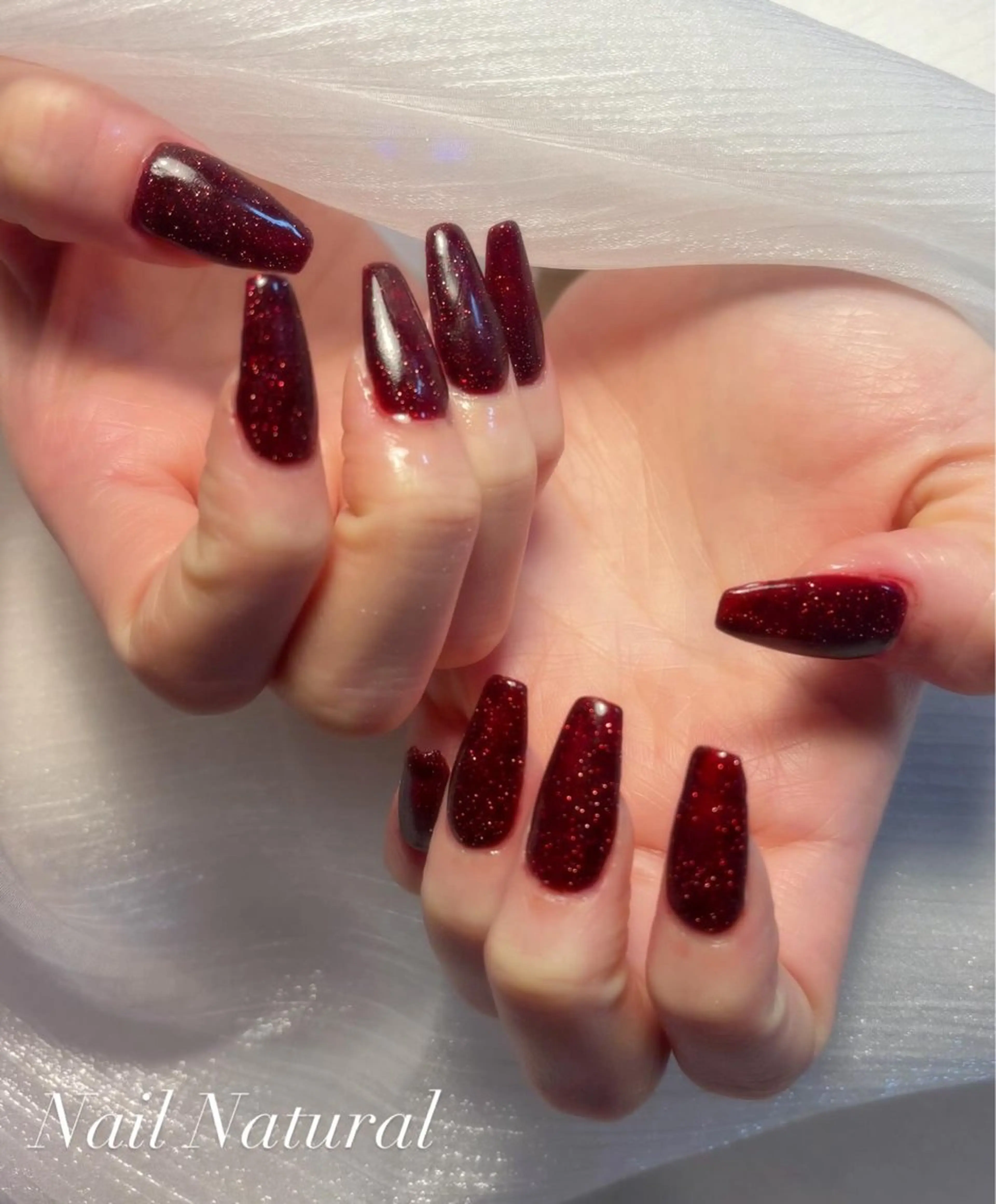 ネイル フラッシュネイル フットネイル フレンチネイル ジェルネイル ガラスフレンチ ハンドネイル Nail salon Natulalのネイルデザイン