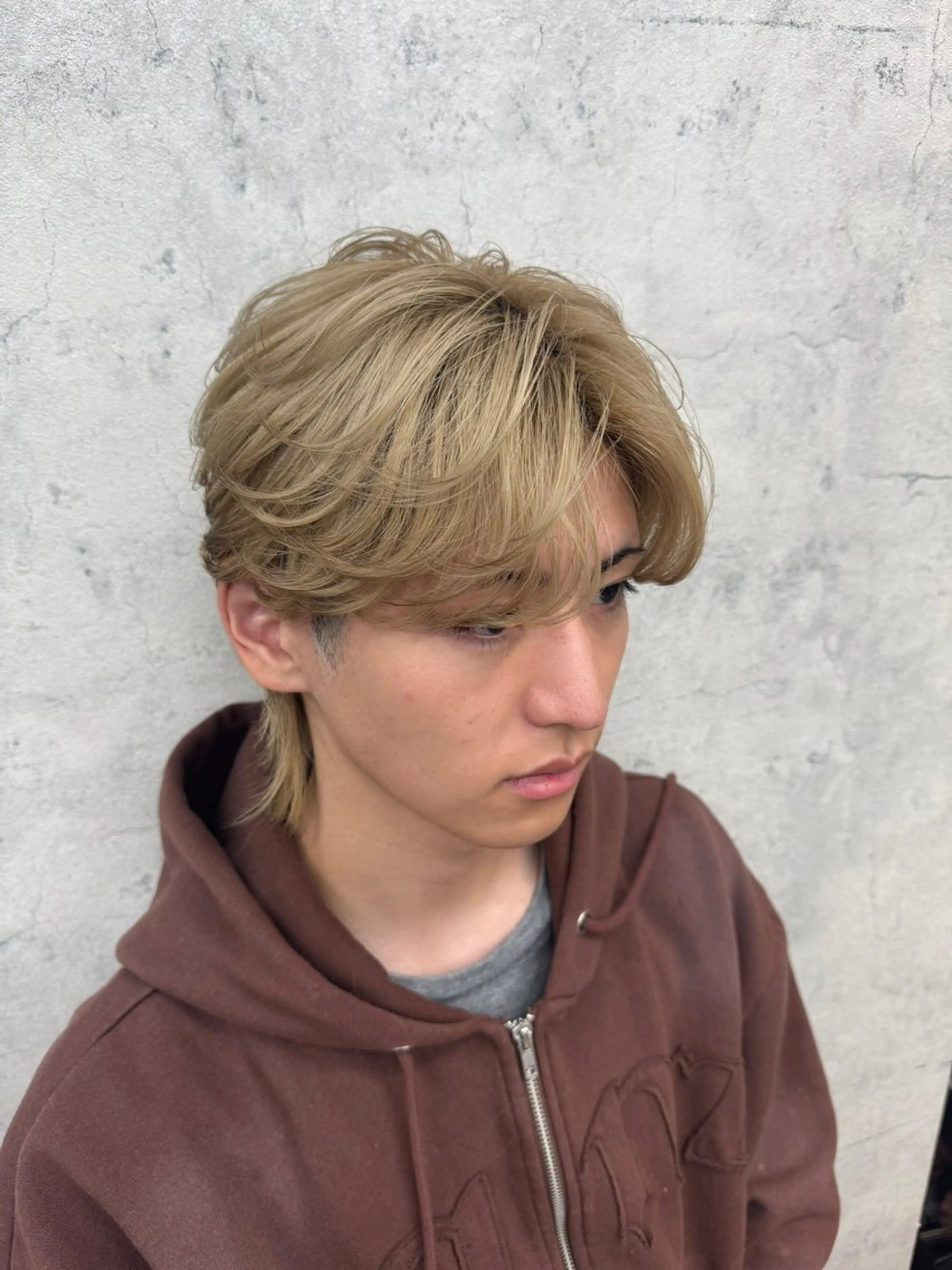 ミディアム メンズ メンズウルフカット ウルフカット カット ヘアカラー メンズ/パーマ KAZUKIのヘアスタイル