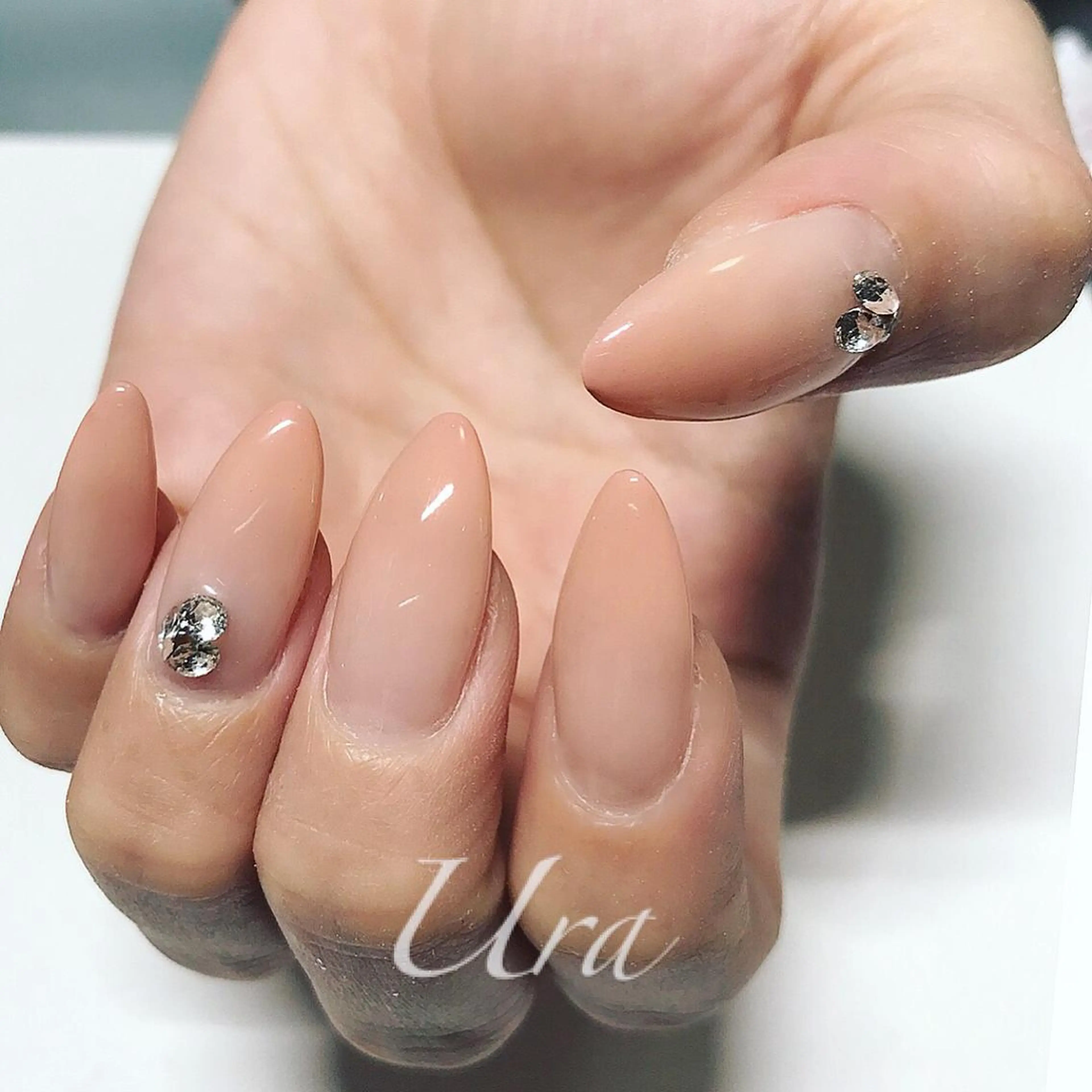 ネイル グラデーション ピンク ピンクベージュ UrakoNail 《nail》のネイルデザイン