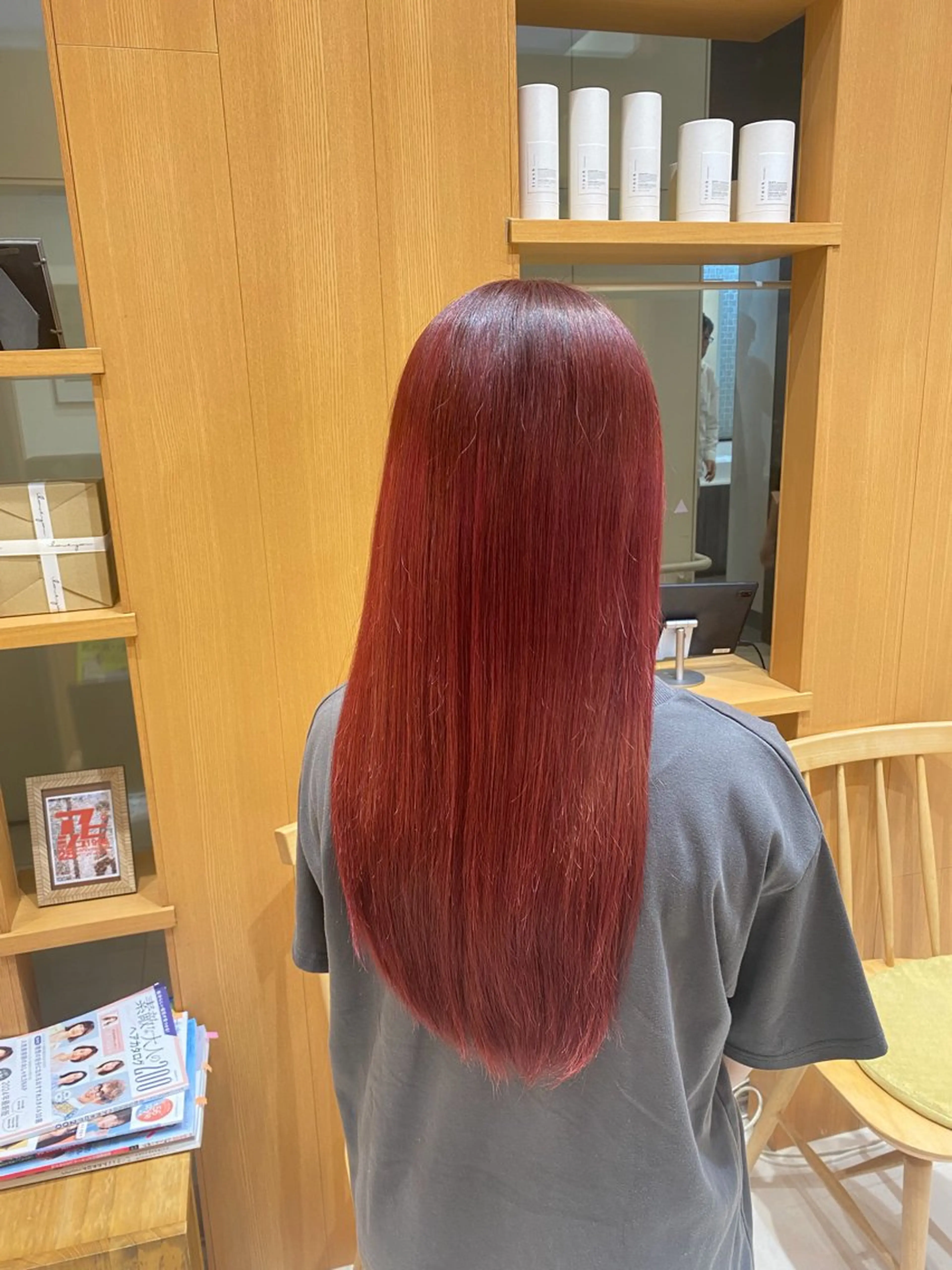 ロング カラー ヘアカラー トリートメント 💎ツヤ髪ストレート カラー💎かのんのヘアスタイル