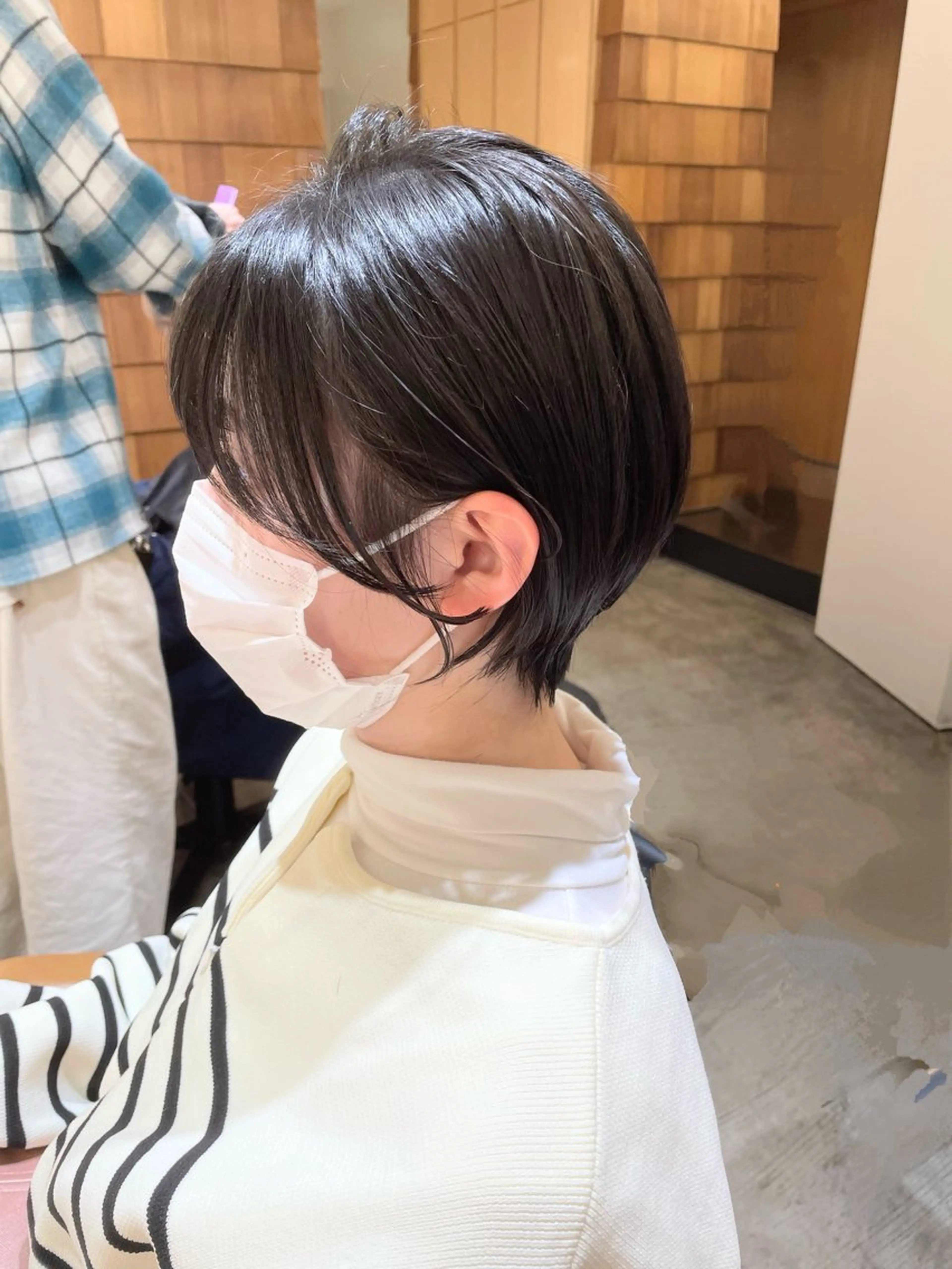 ショート くびれヘア ショートヘア カット トリートメント 中野渡 真利那のヘアスタイル