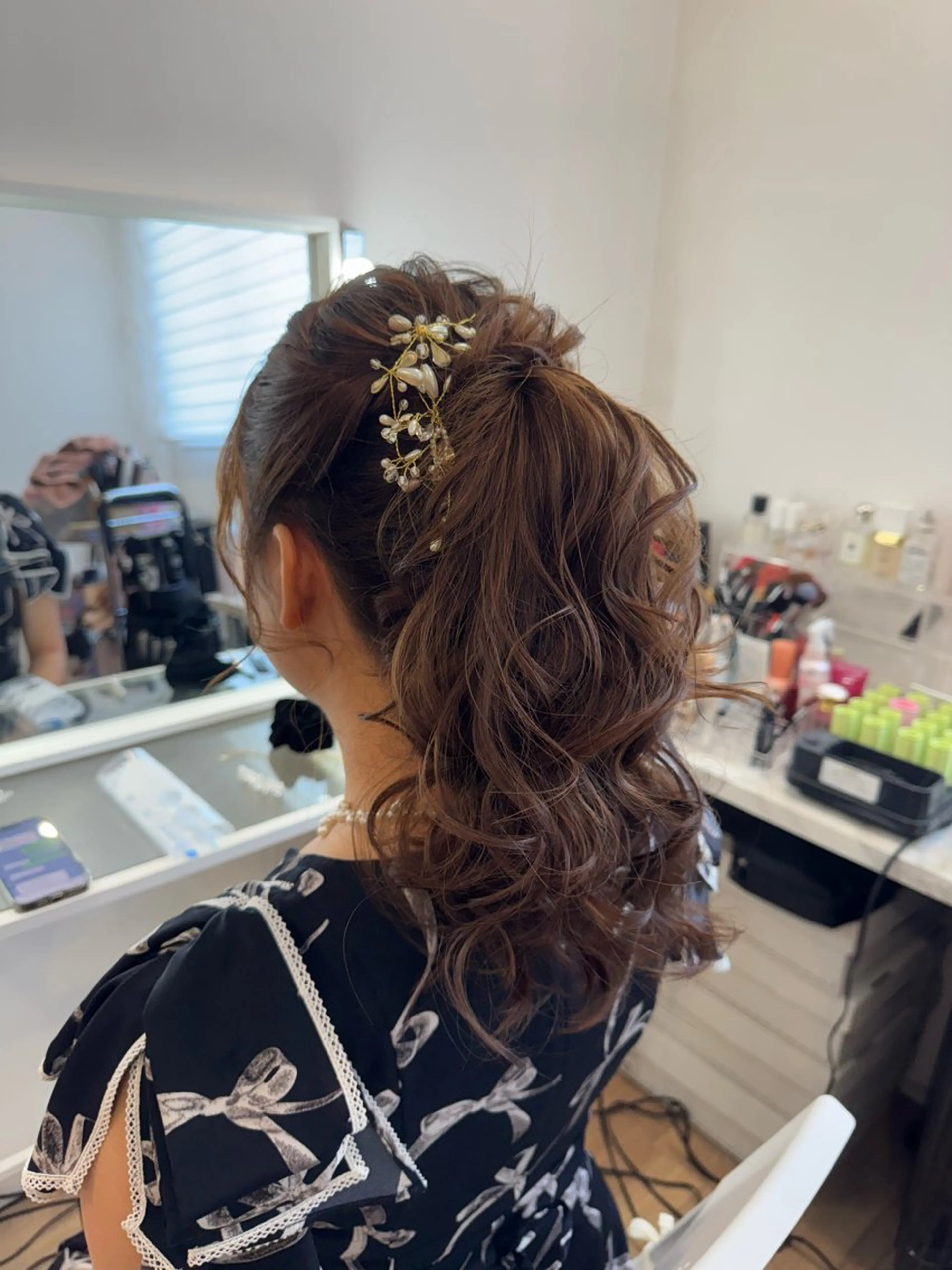 セミロング ヘアセット ヘアメイクサロン viviのヘアスタイル