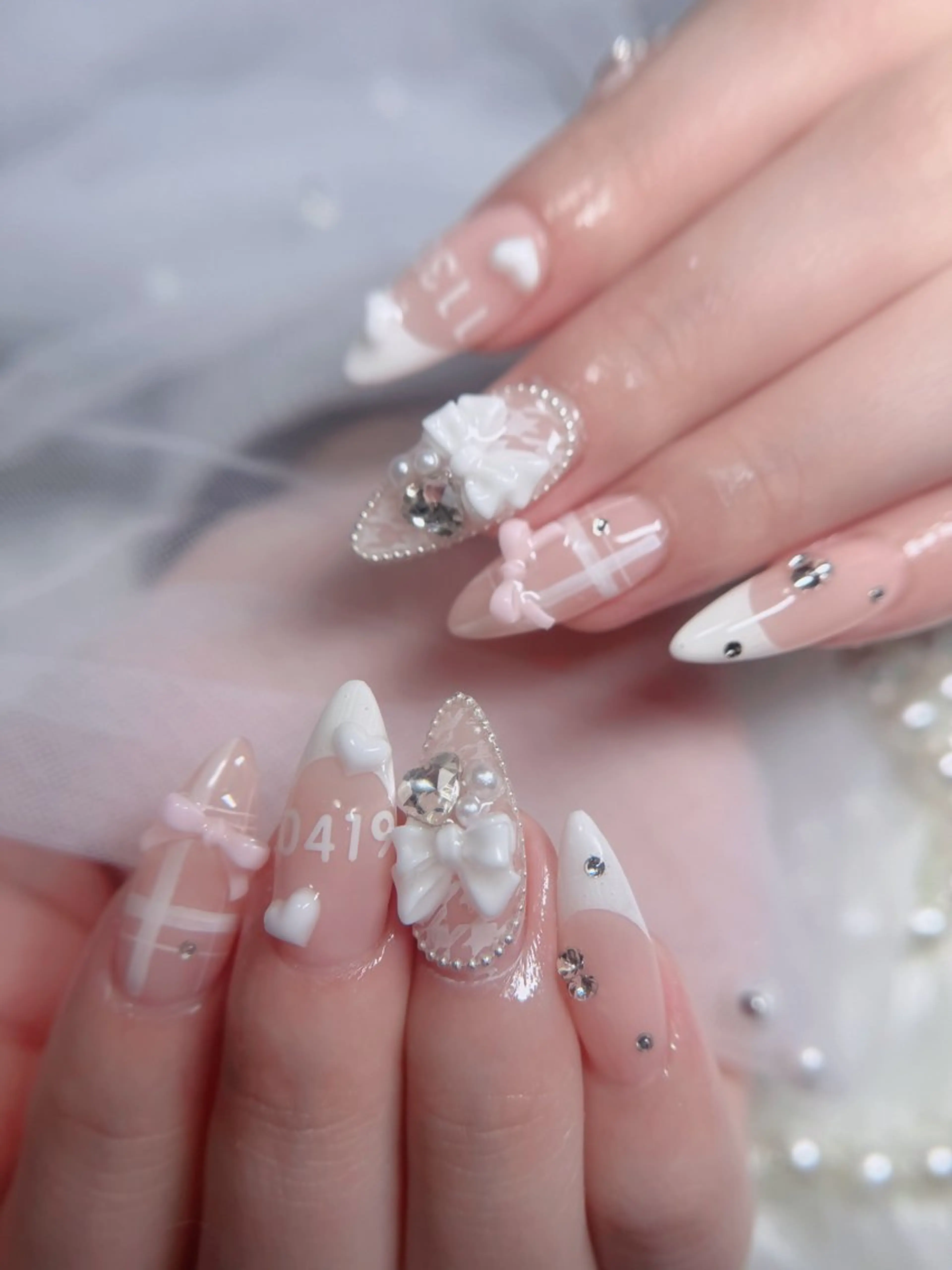 ネイル フレンチネイル ジェルネイル ハロウィン 韓国ネイル マグネットネイル ハンドネイル Hbaby nailのネイルデザイン