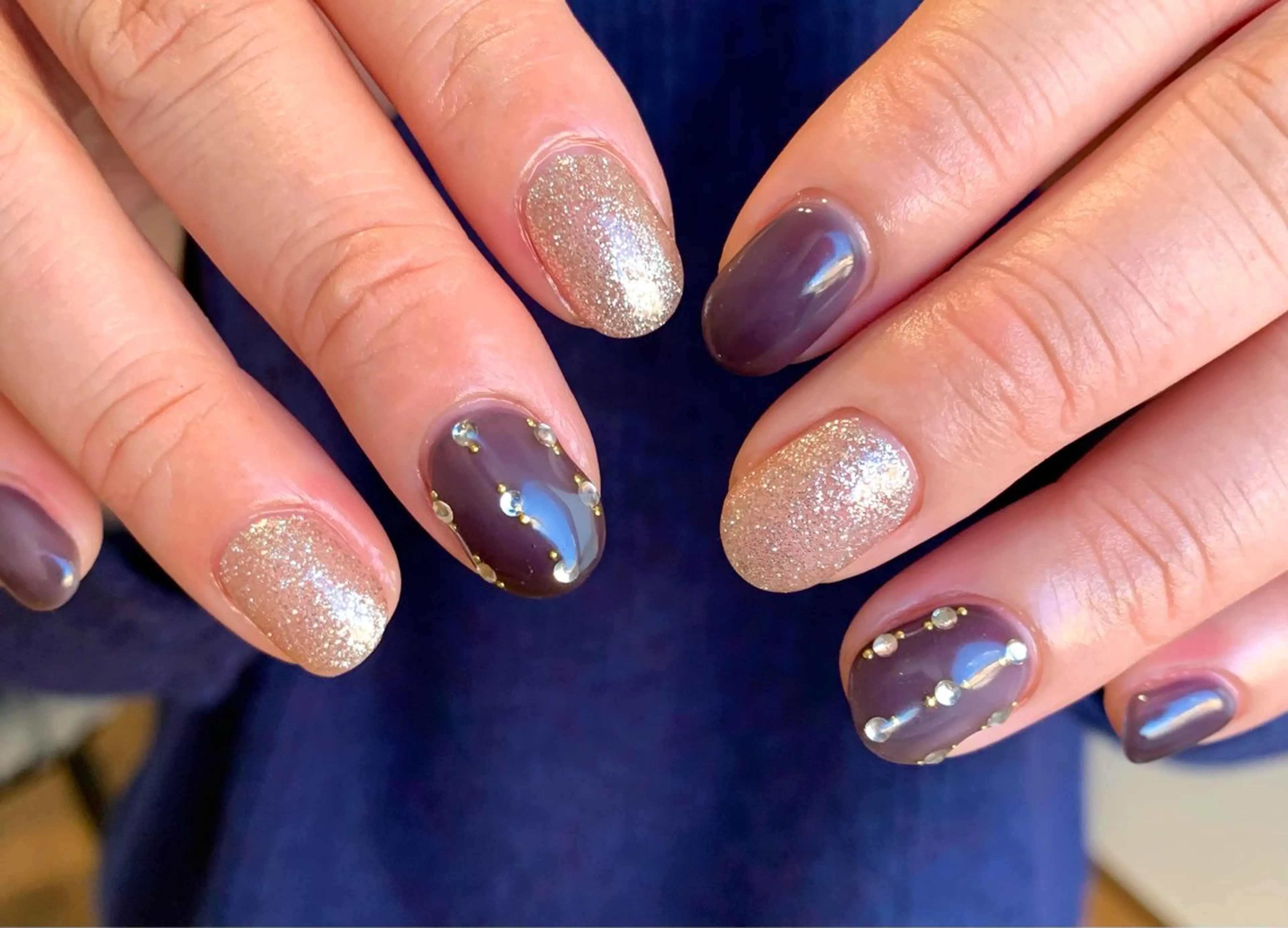 ネイル フラッシュネイル マグネットネイル ニュアンスネイル オフィスネイル ショートネイル sufu. nail YUKIのネイルデザイン