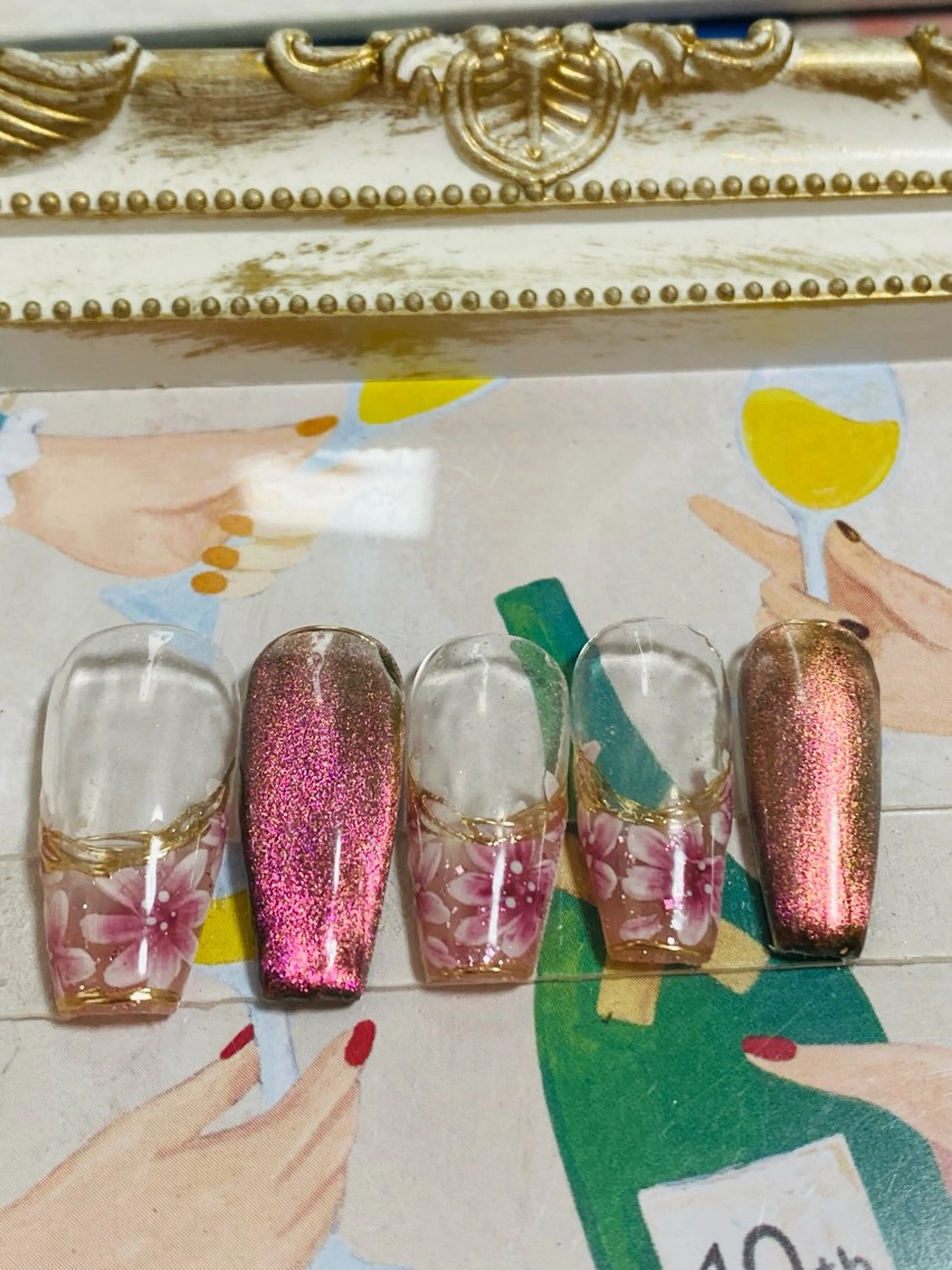 ネイル アートネイル フラワーネイル 自宅ネイルサロン ♦️nuance♦️のネイルデザイン