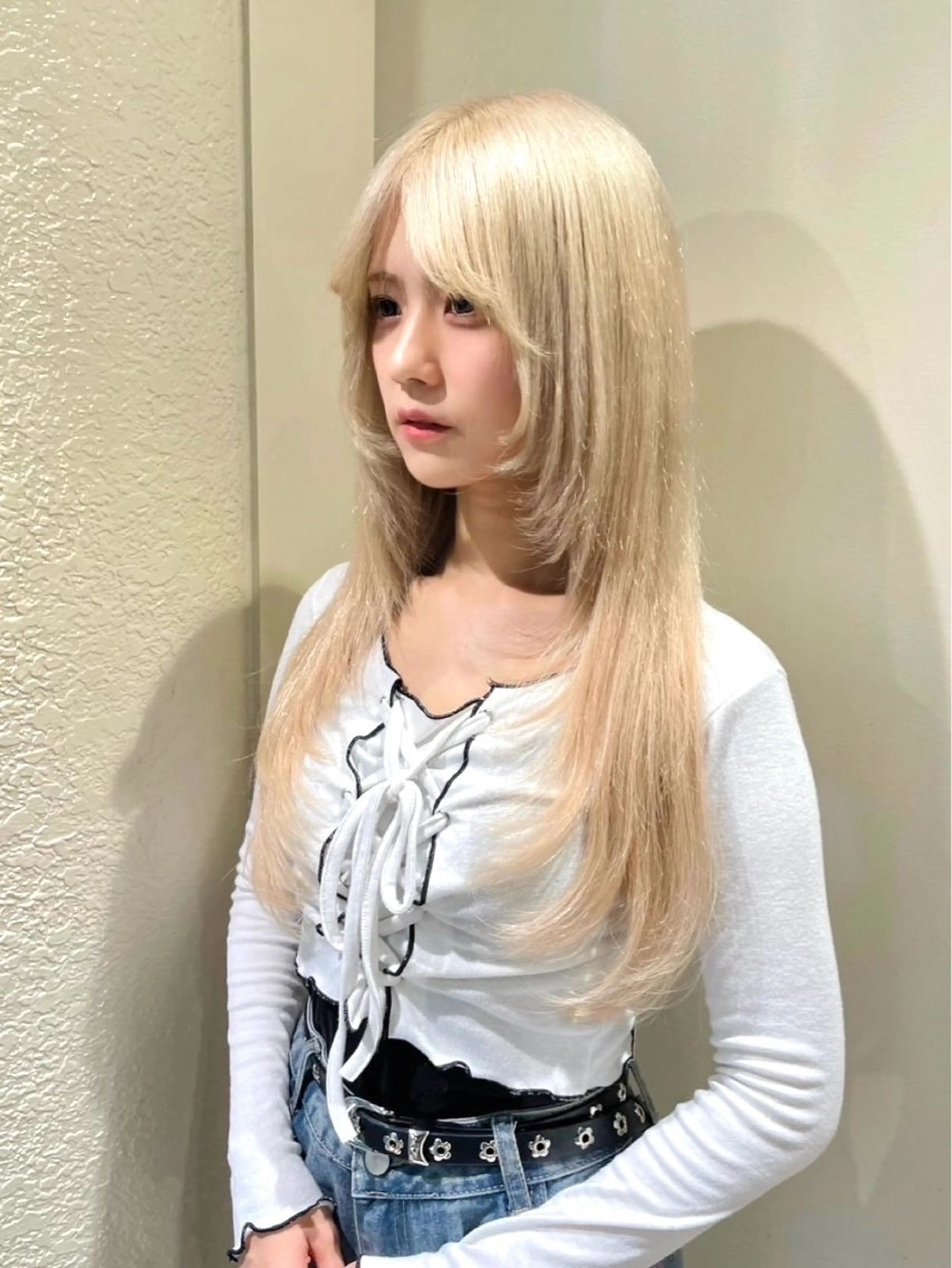 ロング カラー シールエクステ ダブルカラー エクステ レイヤーカット ヘアカラー 🦋美髪／エクステ 🦋アベイクミのヘアスタイル