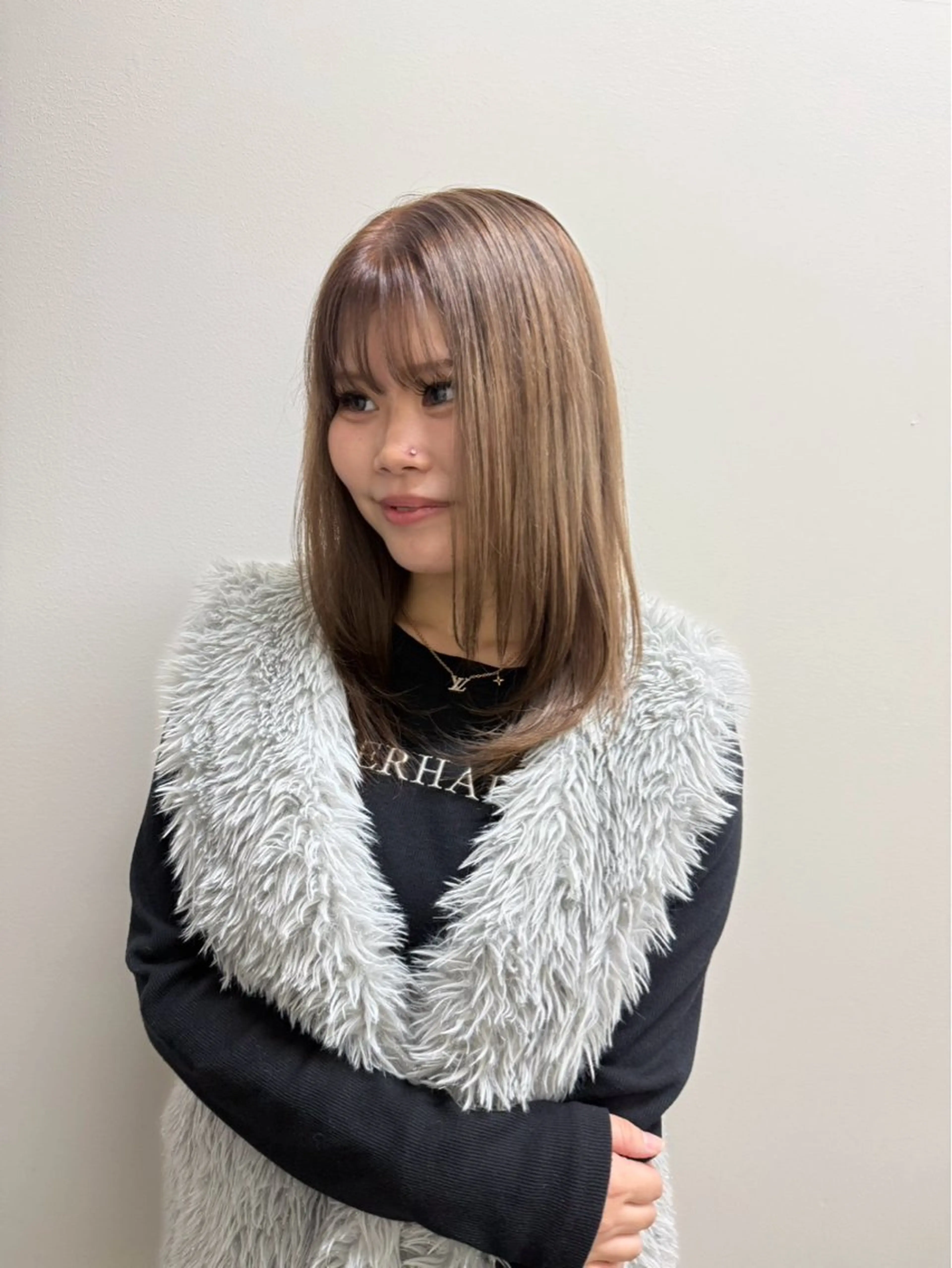 セミロング カラー ベージュカラー ブリーチ 透明感カラー ヘアカラー ❄️透明感カラー / ハイトーン❄️WAOのヘアスタイル