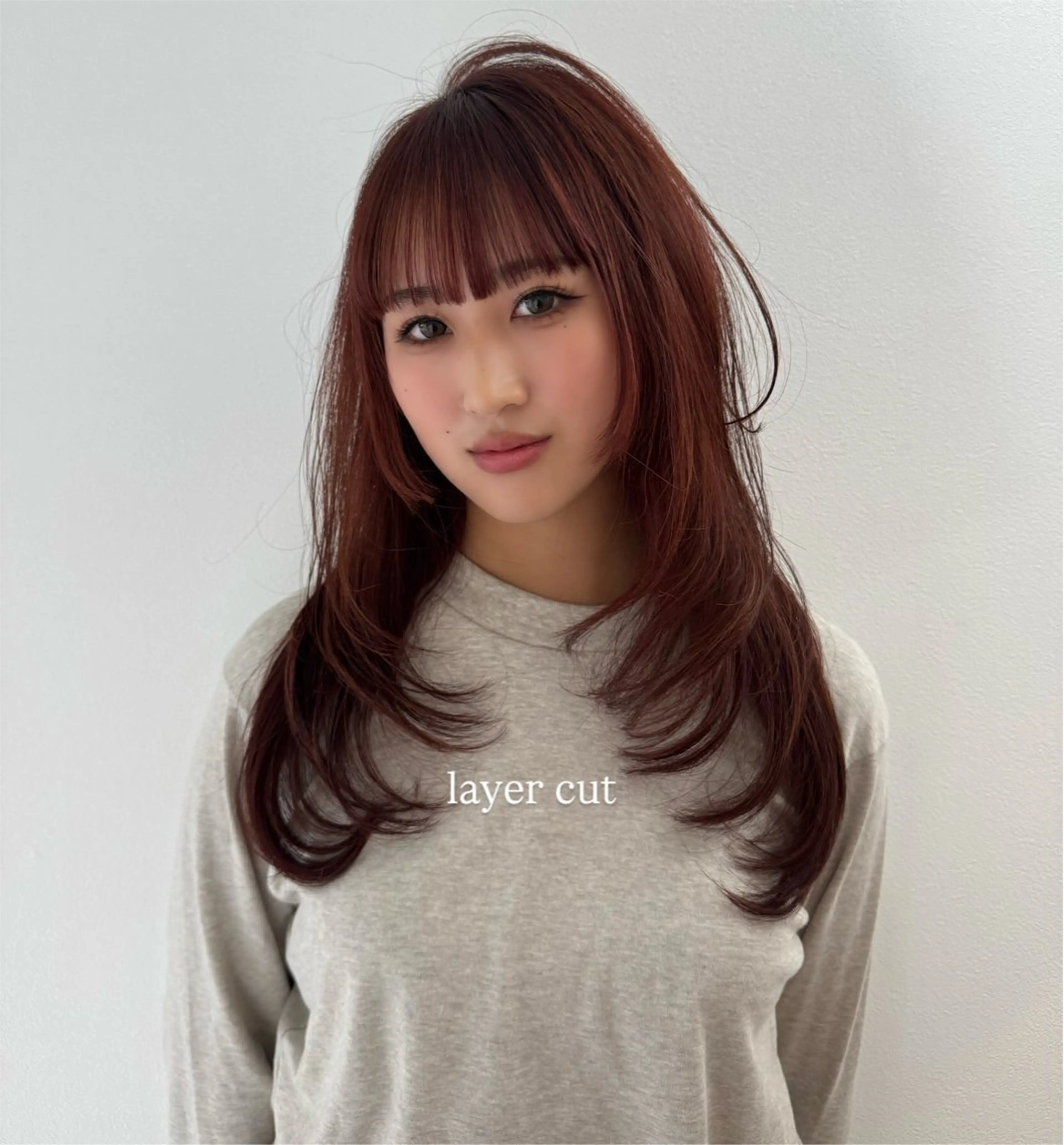 ロング レイヤーカット rina/デザイン カラー/上野のヘアスタイル