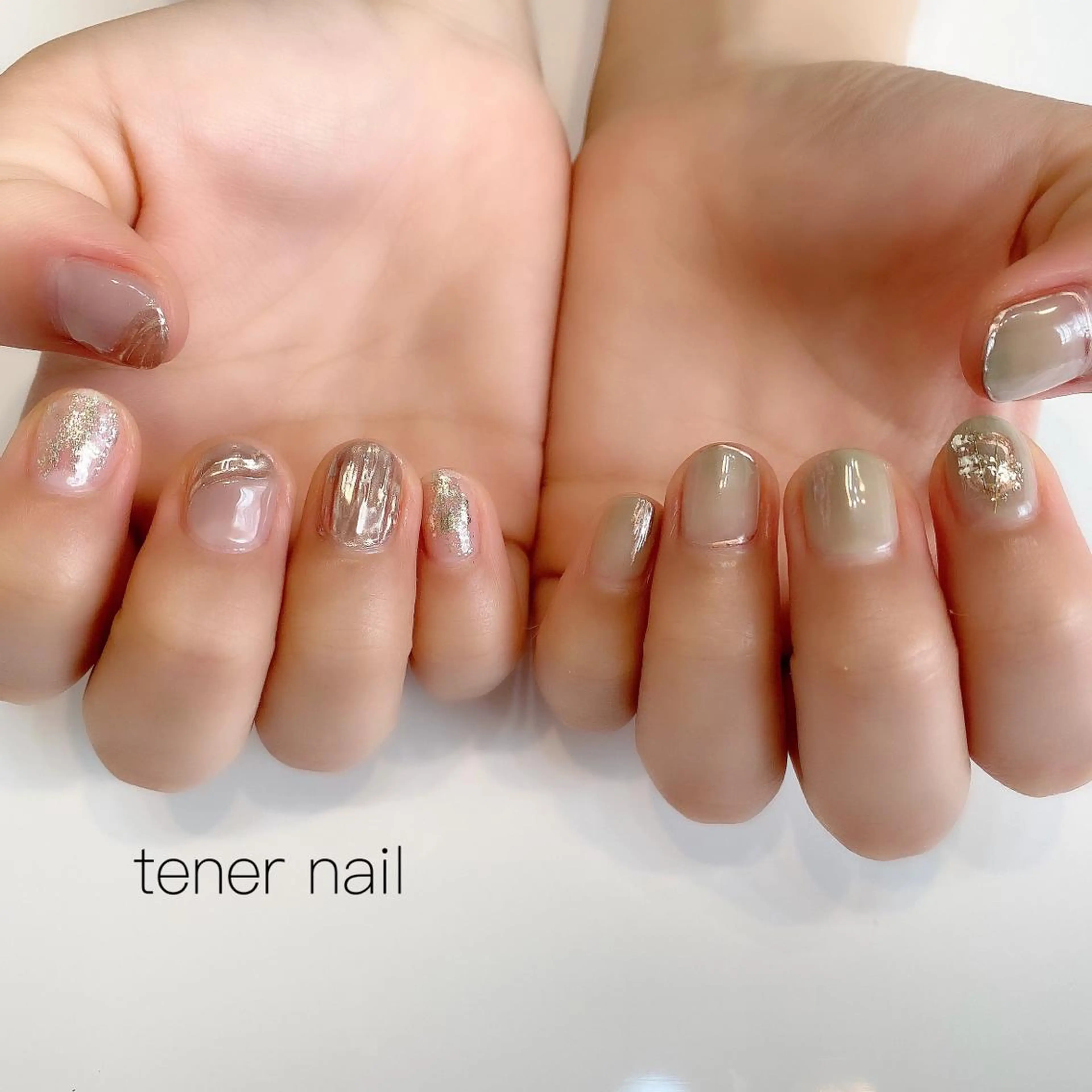 ネイル ニュアンスネイル ショートネイル テネルネイル tener nailのネイルデザイン