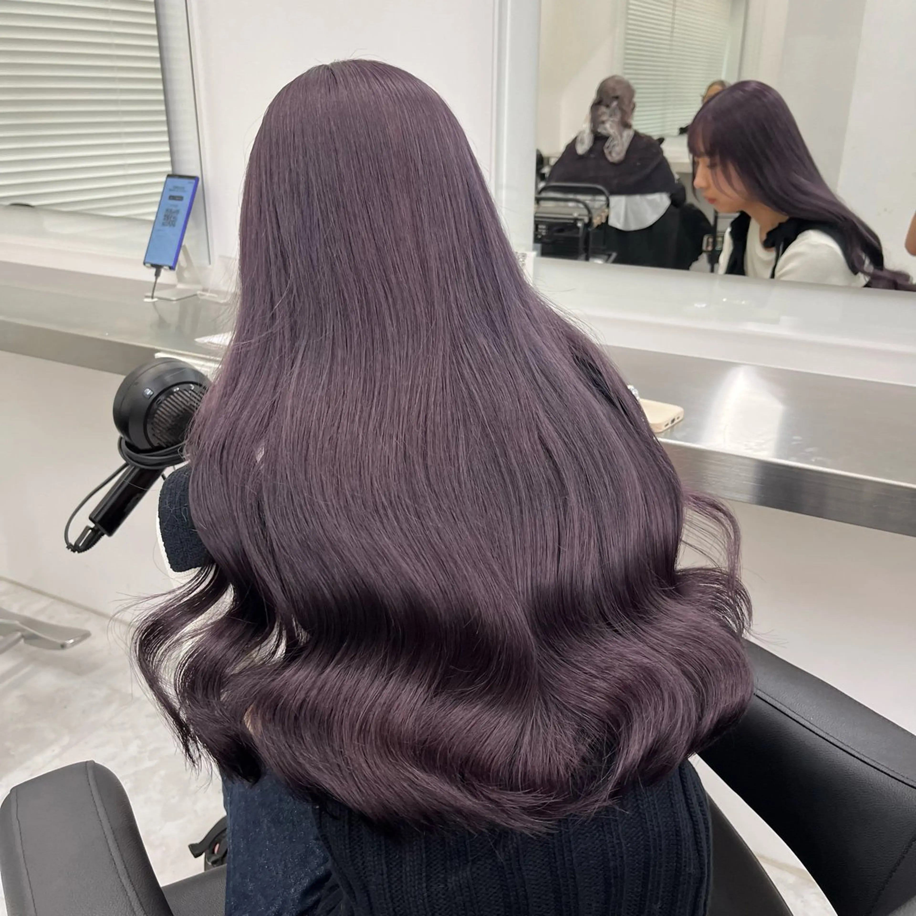 ロング ヘアカラー トリートメント ヘッドスパ 💗韓国暖色ヘア NO.1💗🪽のヘアスタイル