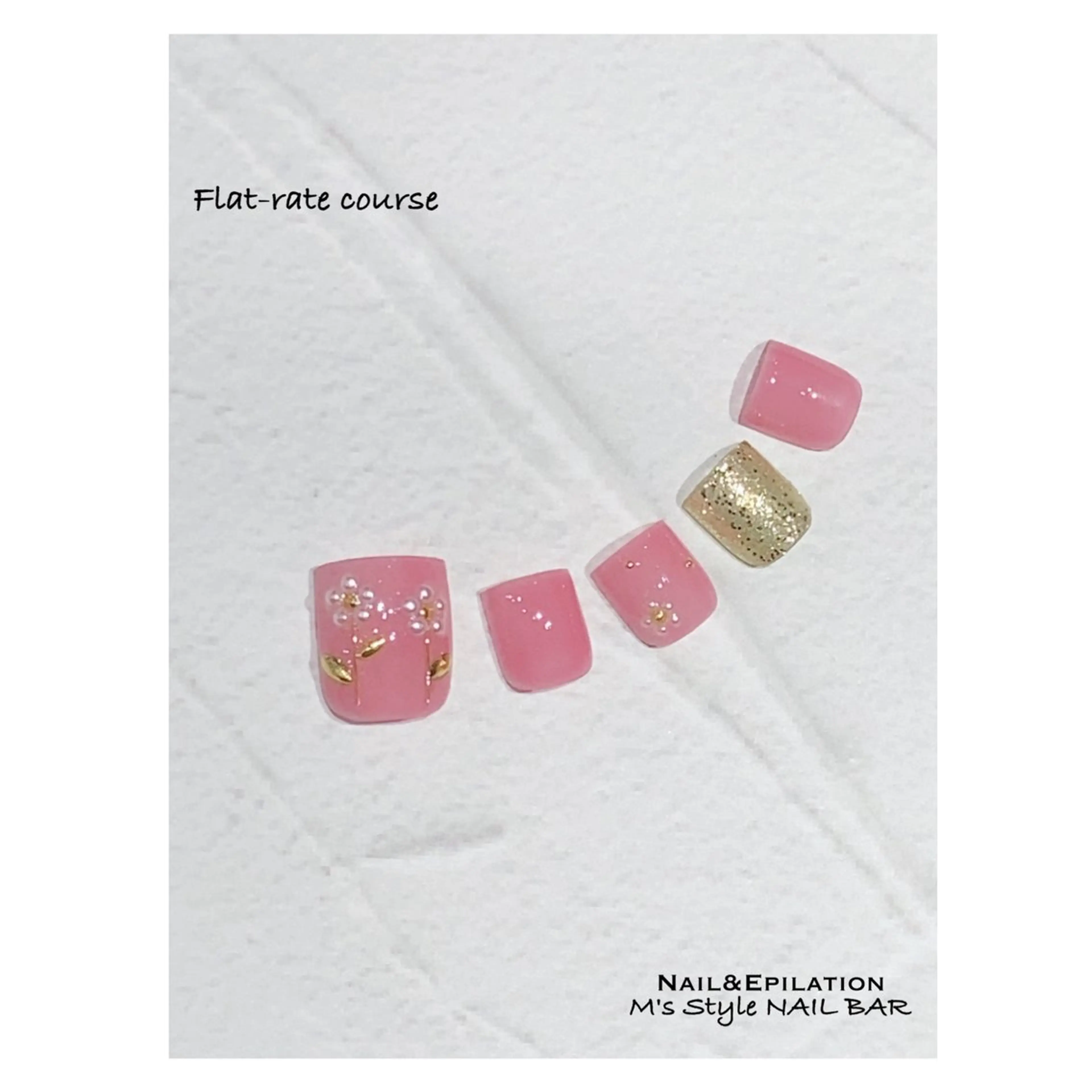 ネイル 成人式 フットネイル フレンチネイル ジェルネイル 韓国ネイル フットネイル M's Style NAIL BARのネイルデザイン