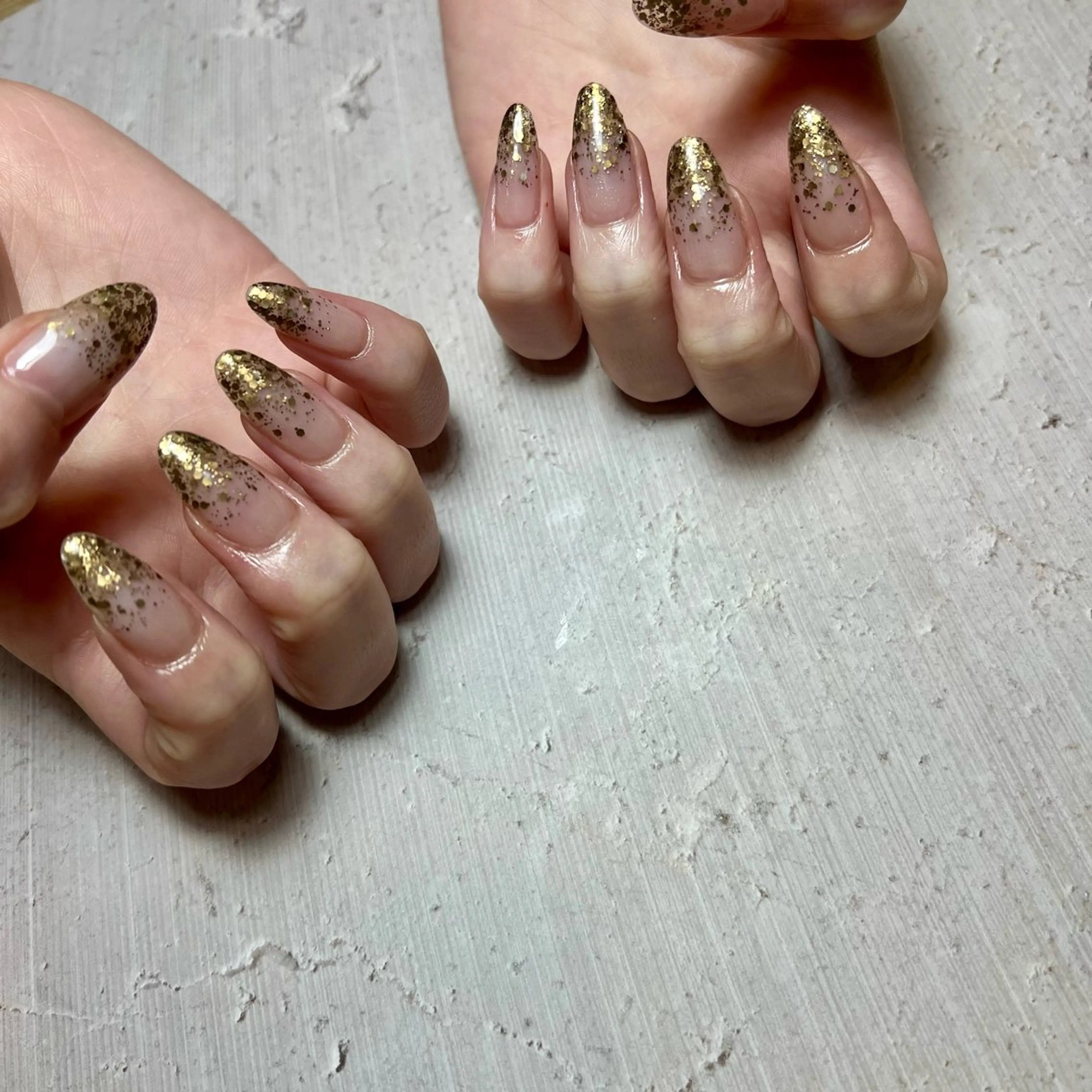 ネイル ラメ(グリッター) ラメグラデーション twin .のネイルデザイン