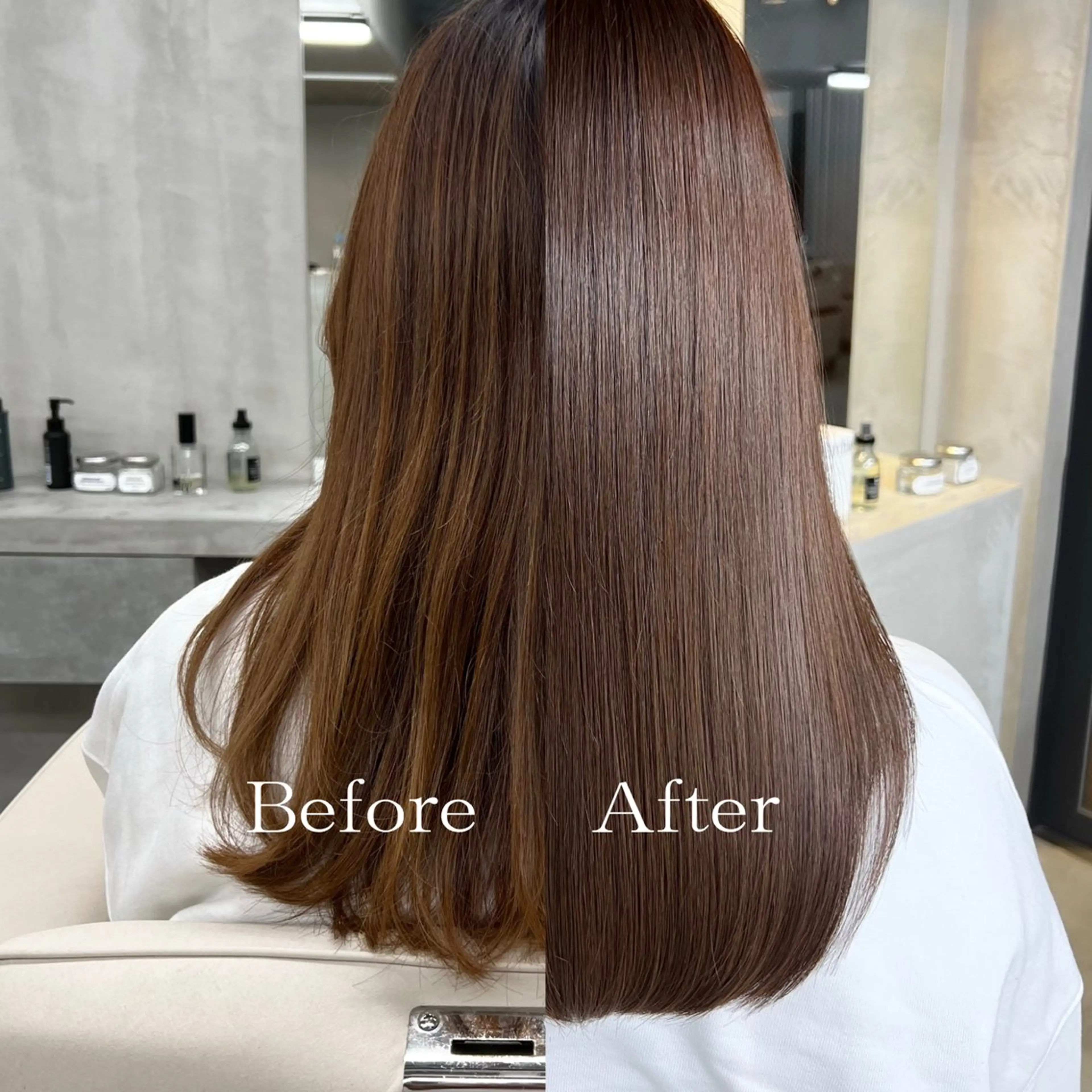 セミロング カット トリートメント ヘッドスパ カット無料/髪質改善 髪質根本改善/艶髪のヘアスタイル