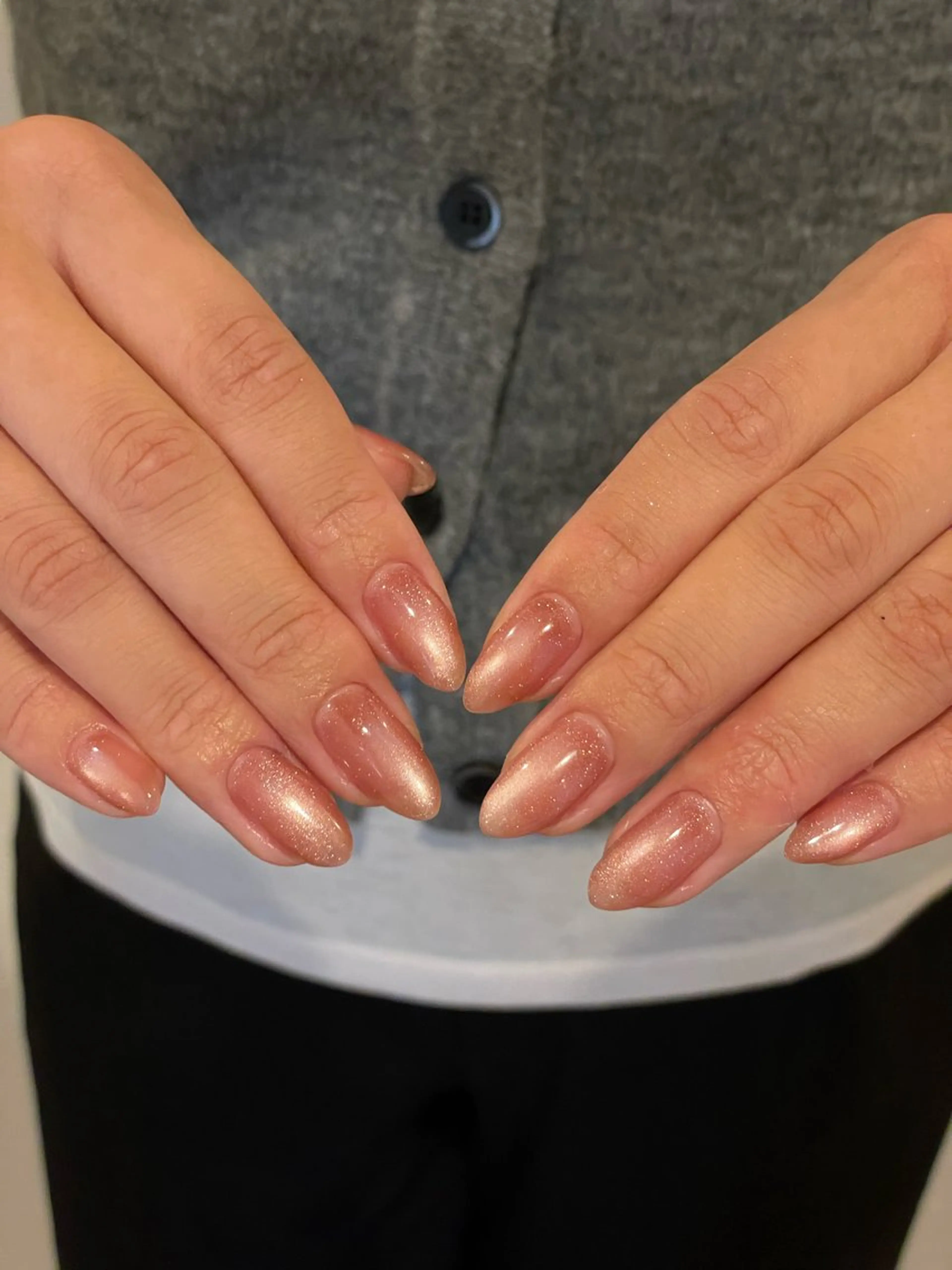 ネイル 氷ネイル・うるうるネイル マグネットネイル シンプルネイル ハンドネイル NOELIS REIのネイルデザイン