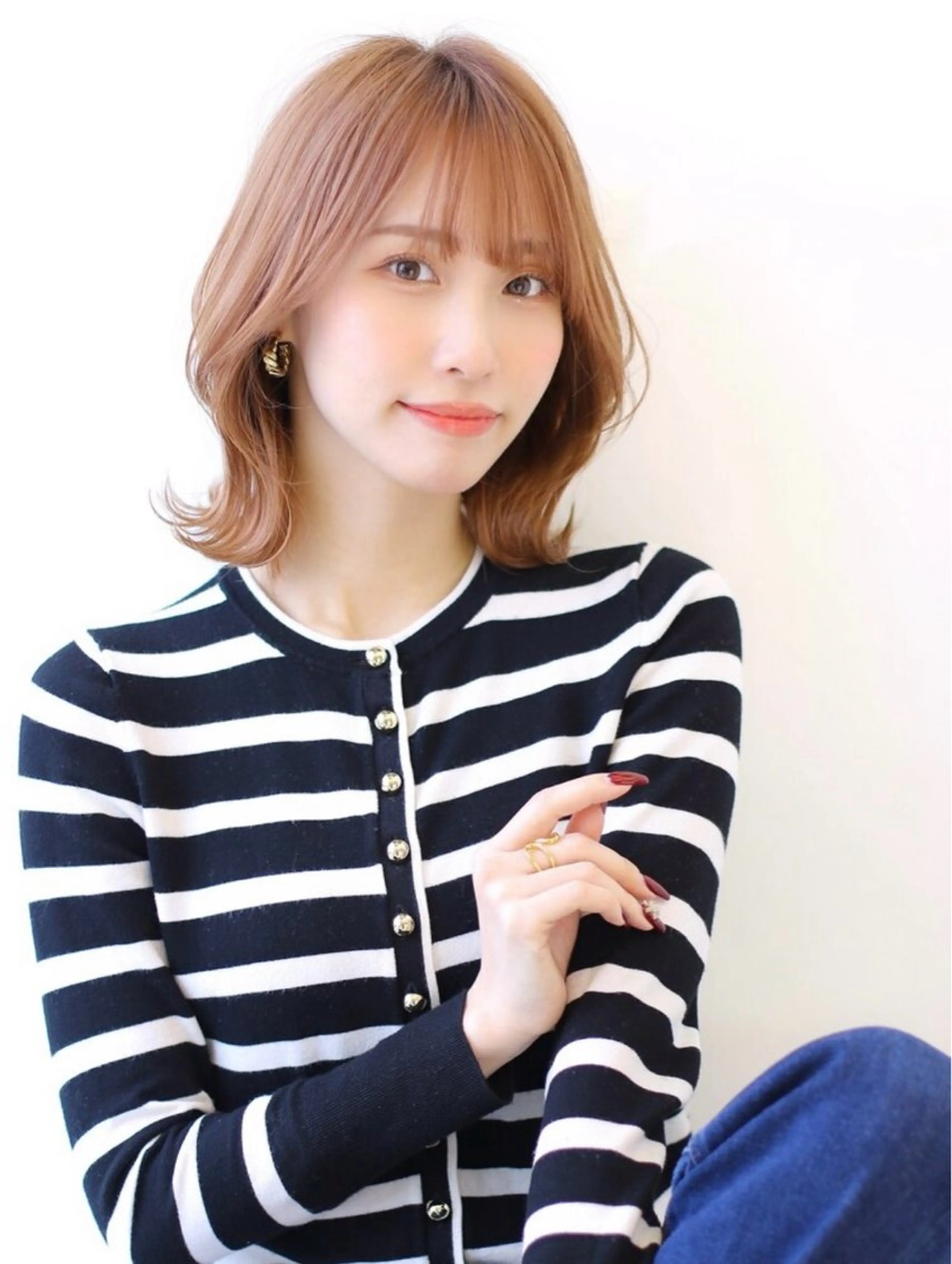 セミロング 尾前 了守のヘアスタイル
