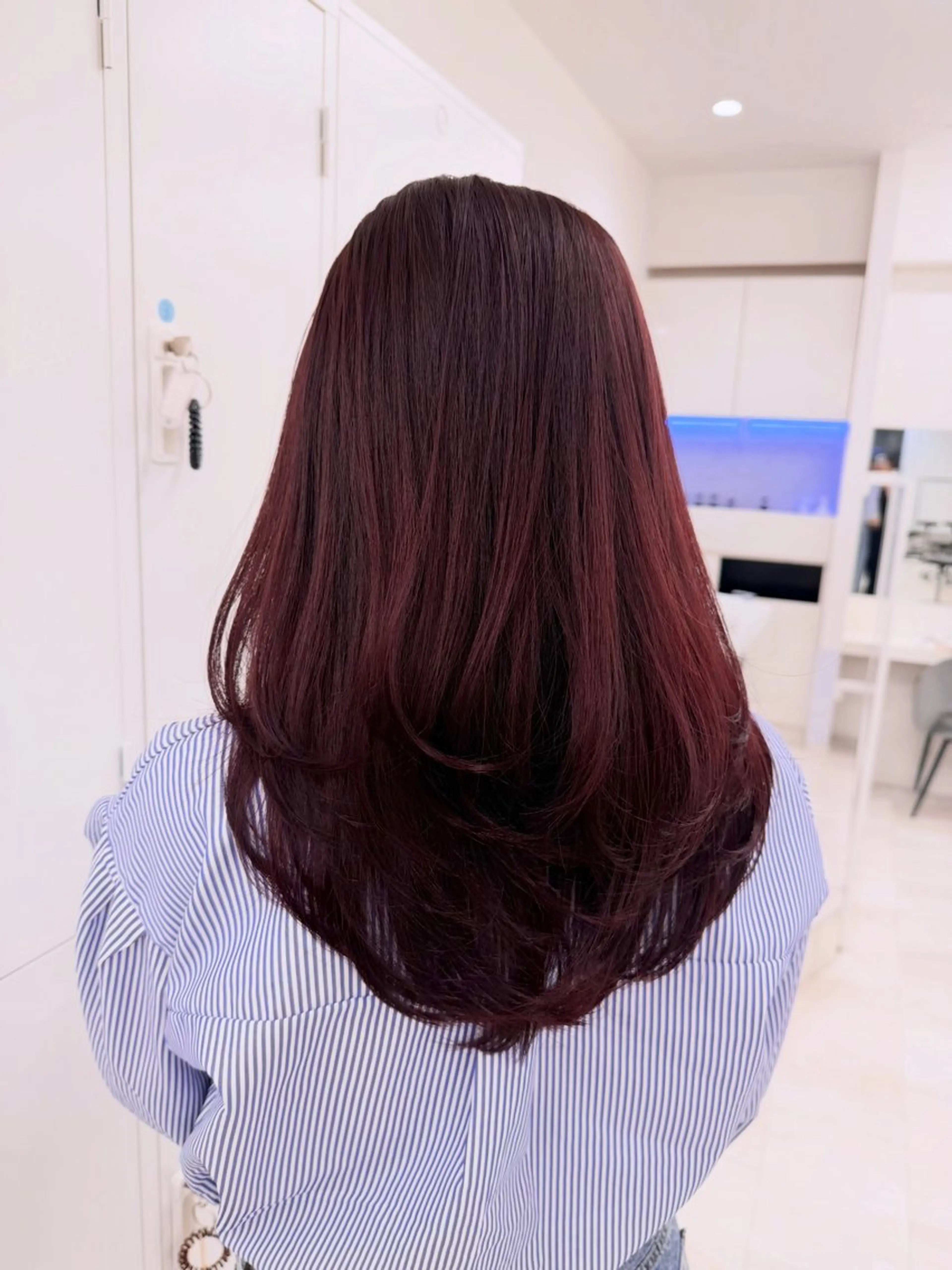 ロング カラー ヘアアレンジ ブリーチ ブリーチなしカラー レッドカラー レイヤーカット ロング momo /レイヤー/暖色のヘアスタイル