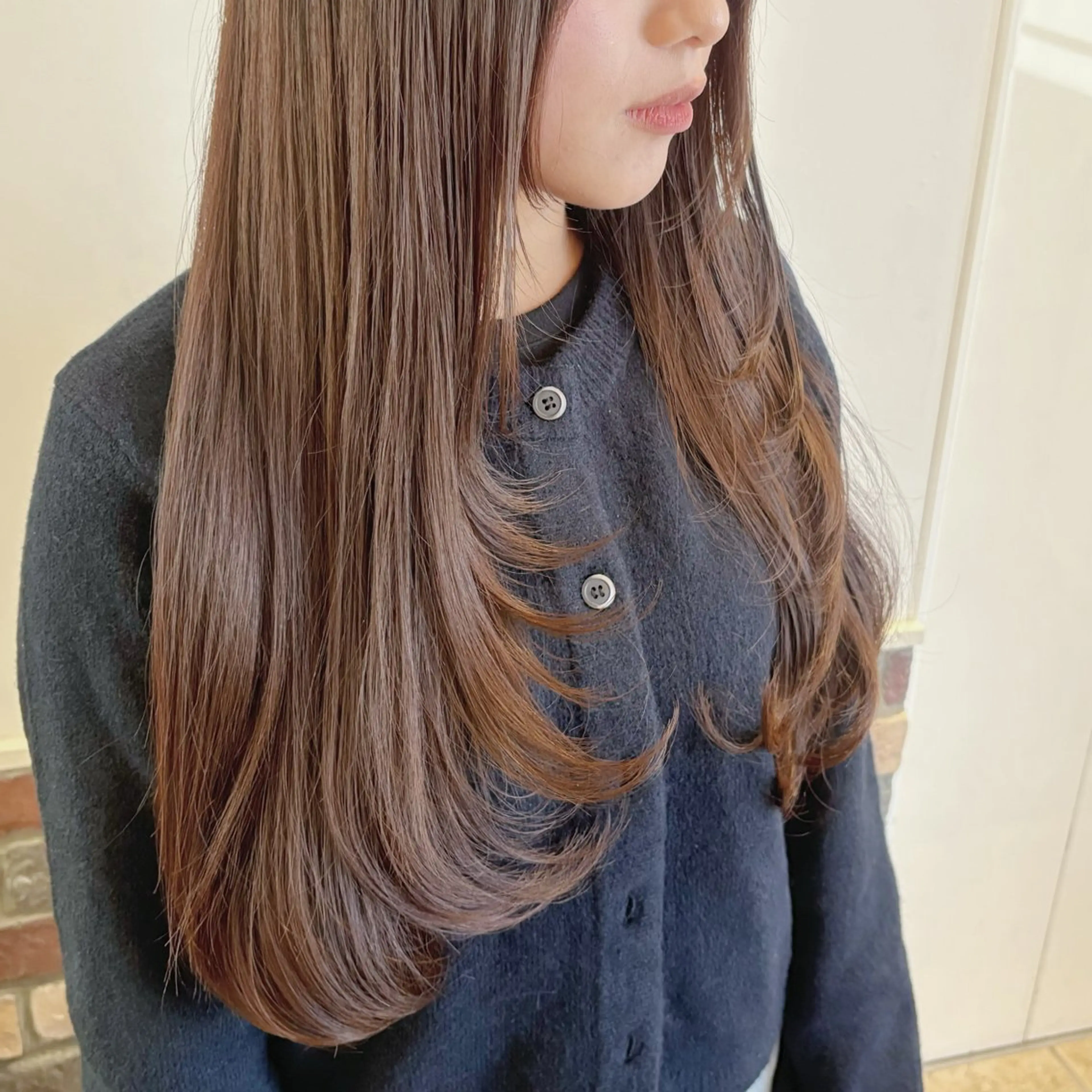 ロング ハイレイヤー レイヤーカット カット ヘアカラー 棚橋 光海のヘアスタイル