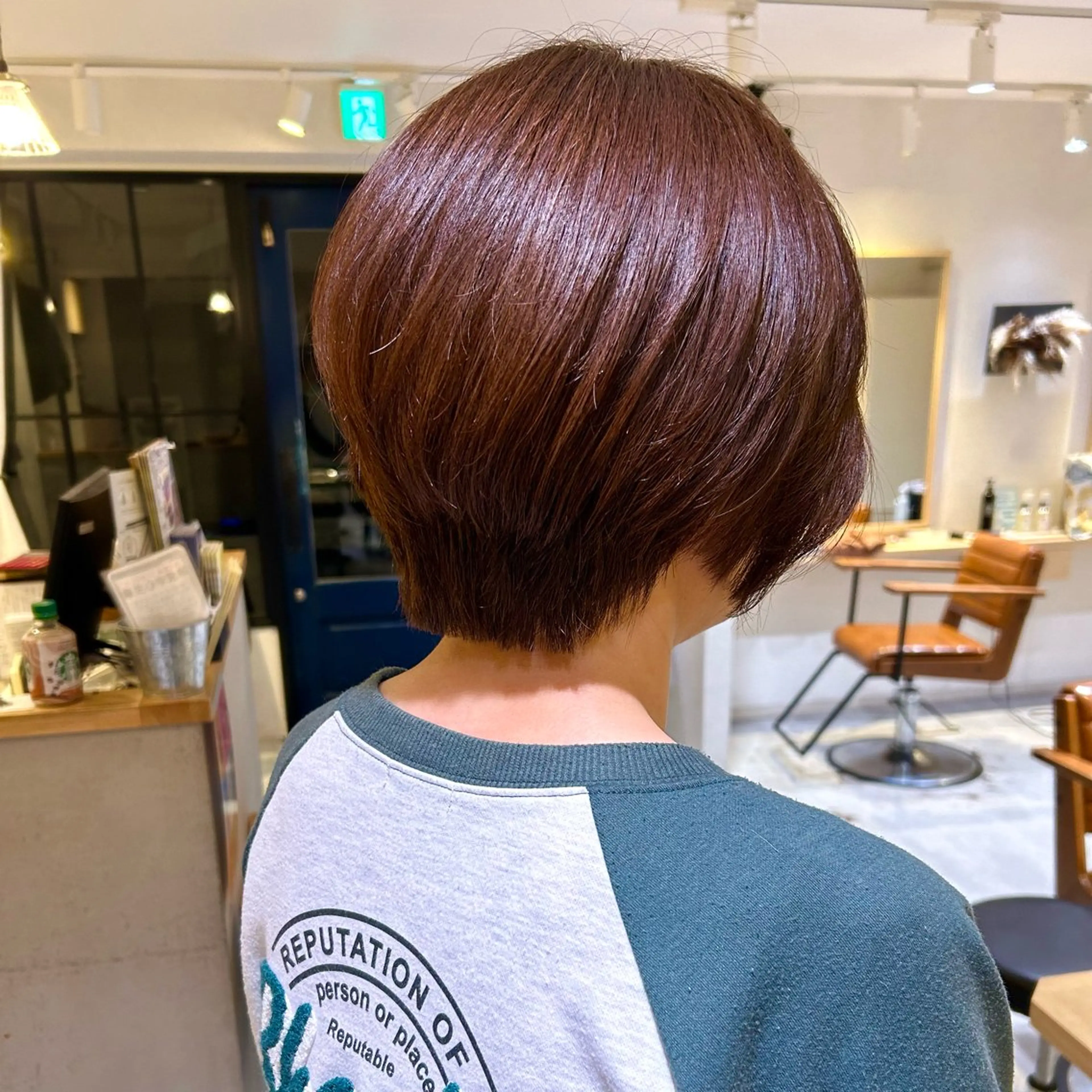 ショート カラー ブラウンカラー オレンジ オレンジブラウン 甲斐 瑞稀のヘアスタイル