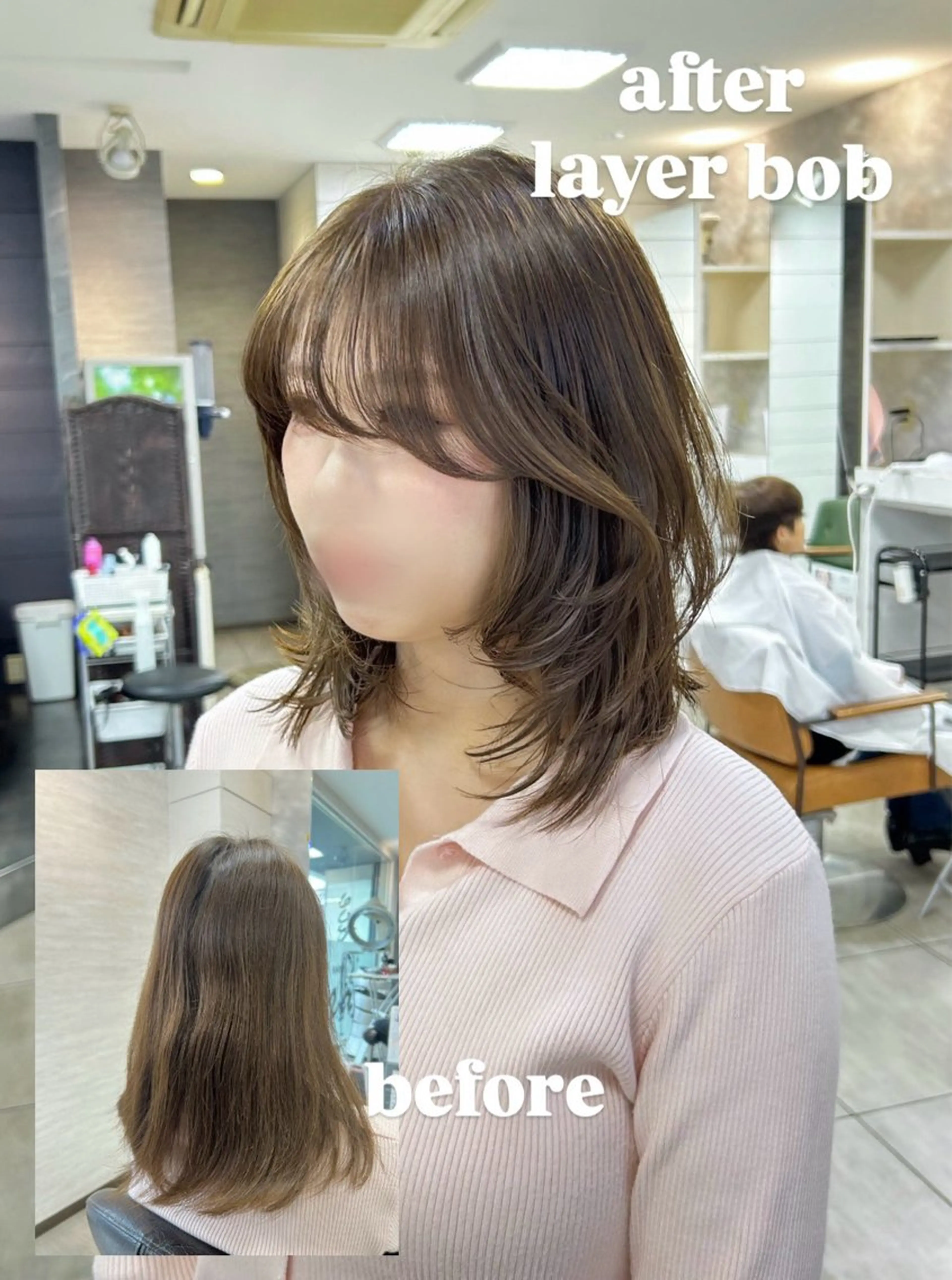 ミディアム ミディアムレイヤー レイヤーカット カット ヘアカラー 🫧艶髪カラー🫧 森本くるみのヘアスタイル