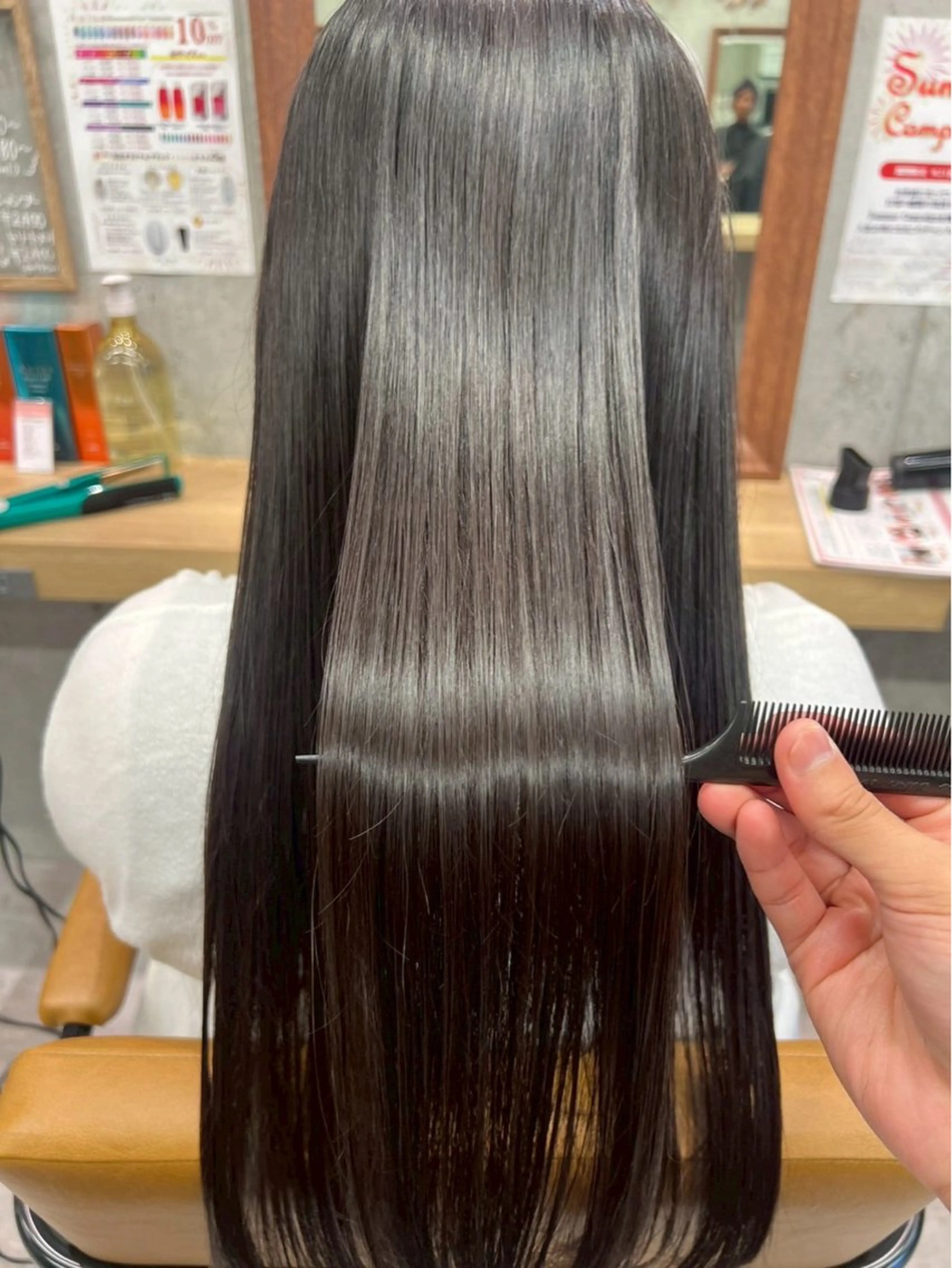 ロング 縮毛矯正 BRAVE天神店 ひとみのヘアスタイル