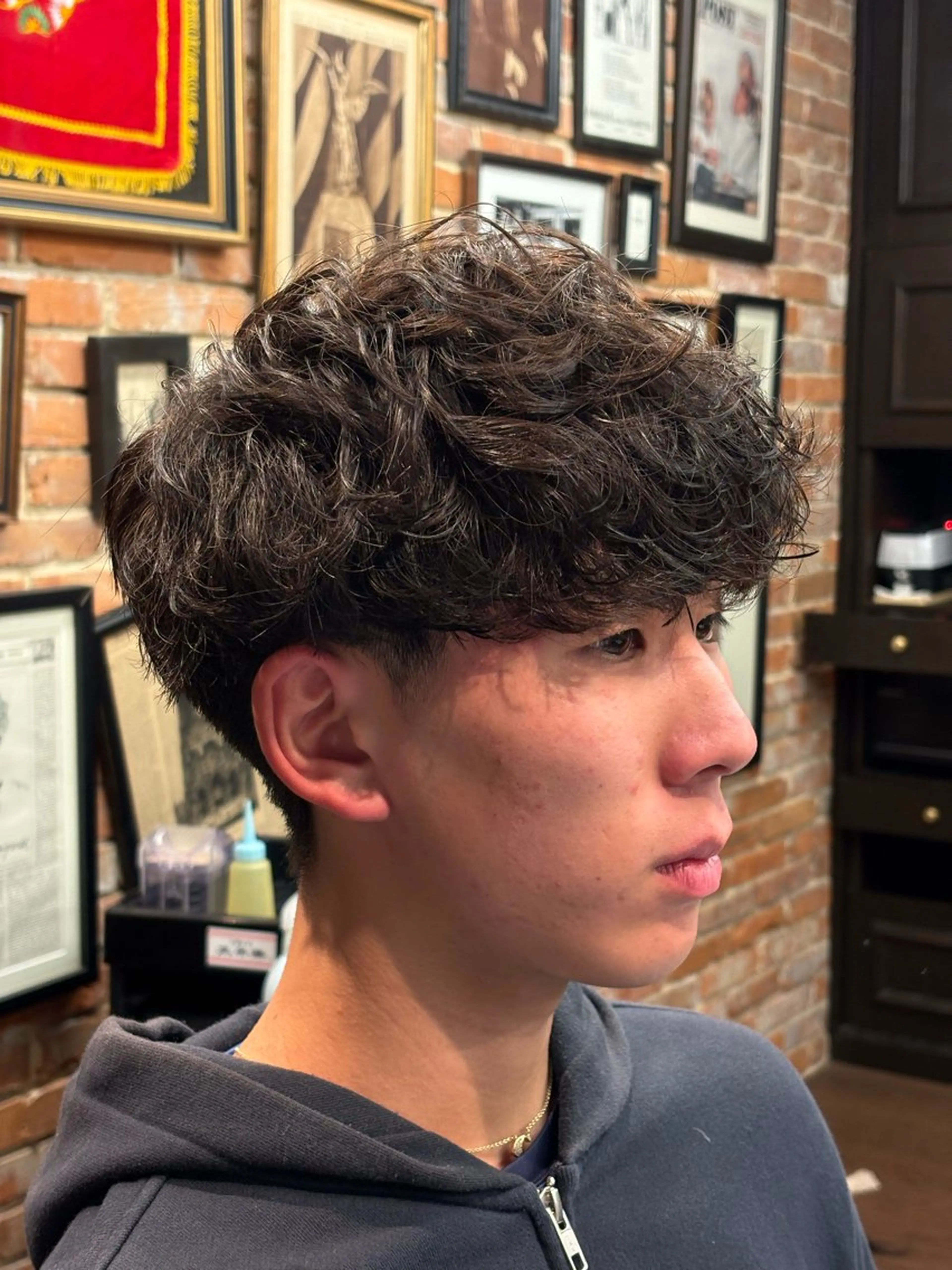 ミディアム ミディアムパーマ 吉永 桜大のヘアスタイル