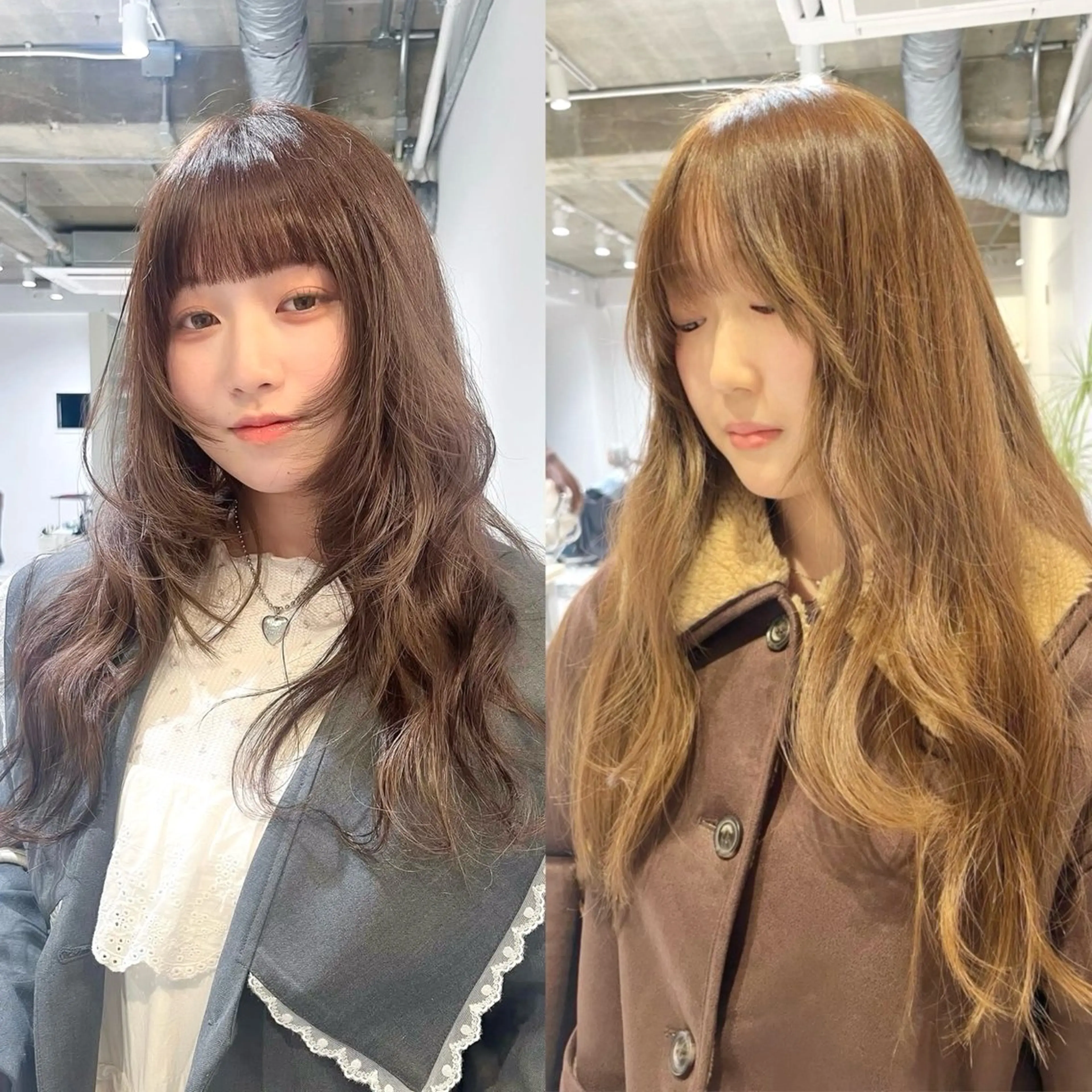 ロング カラー カット ヘアカラー レイヤーカット🍏 パーマ/ののかのヘアスタイル