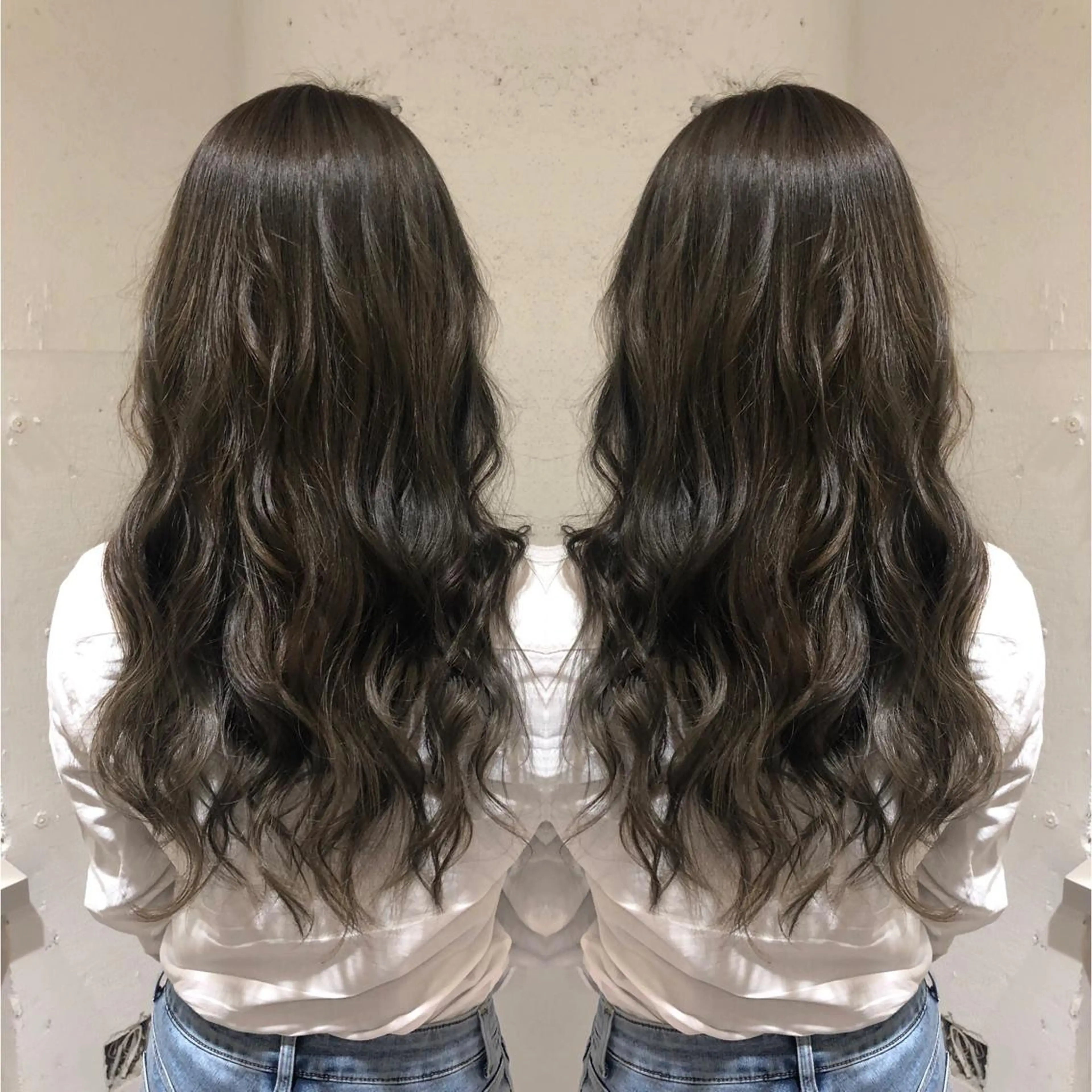 ロング カット ヘアカラー トリートメント あらき ちさとのヘアスタイル