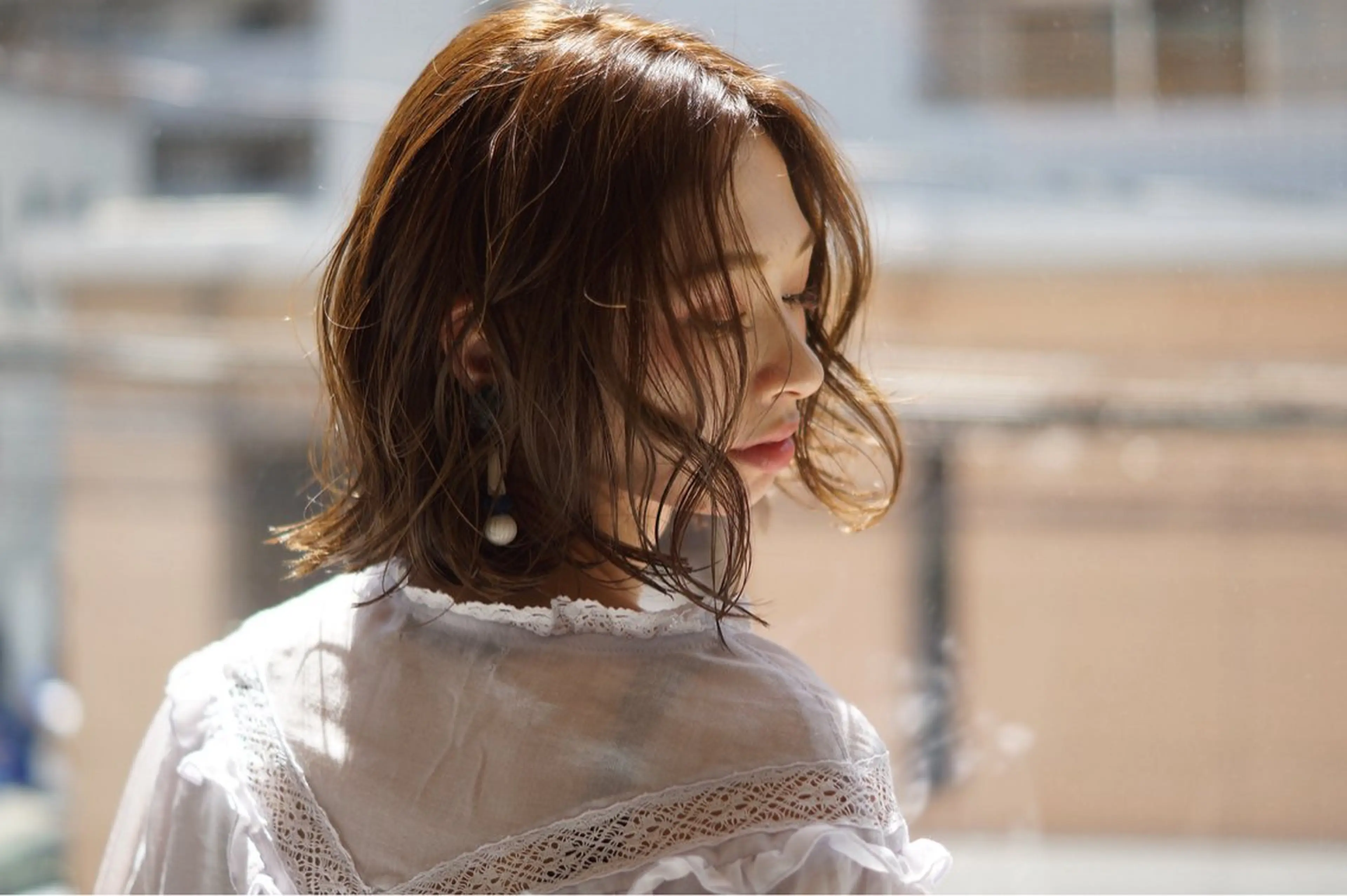 パーマ カット ヘアカラー 縮毛矯正 トリートメント hoNua. 栄/透明感カラーのヘアスタイル