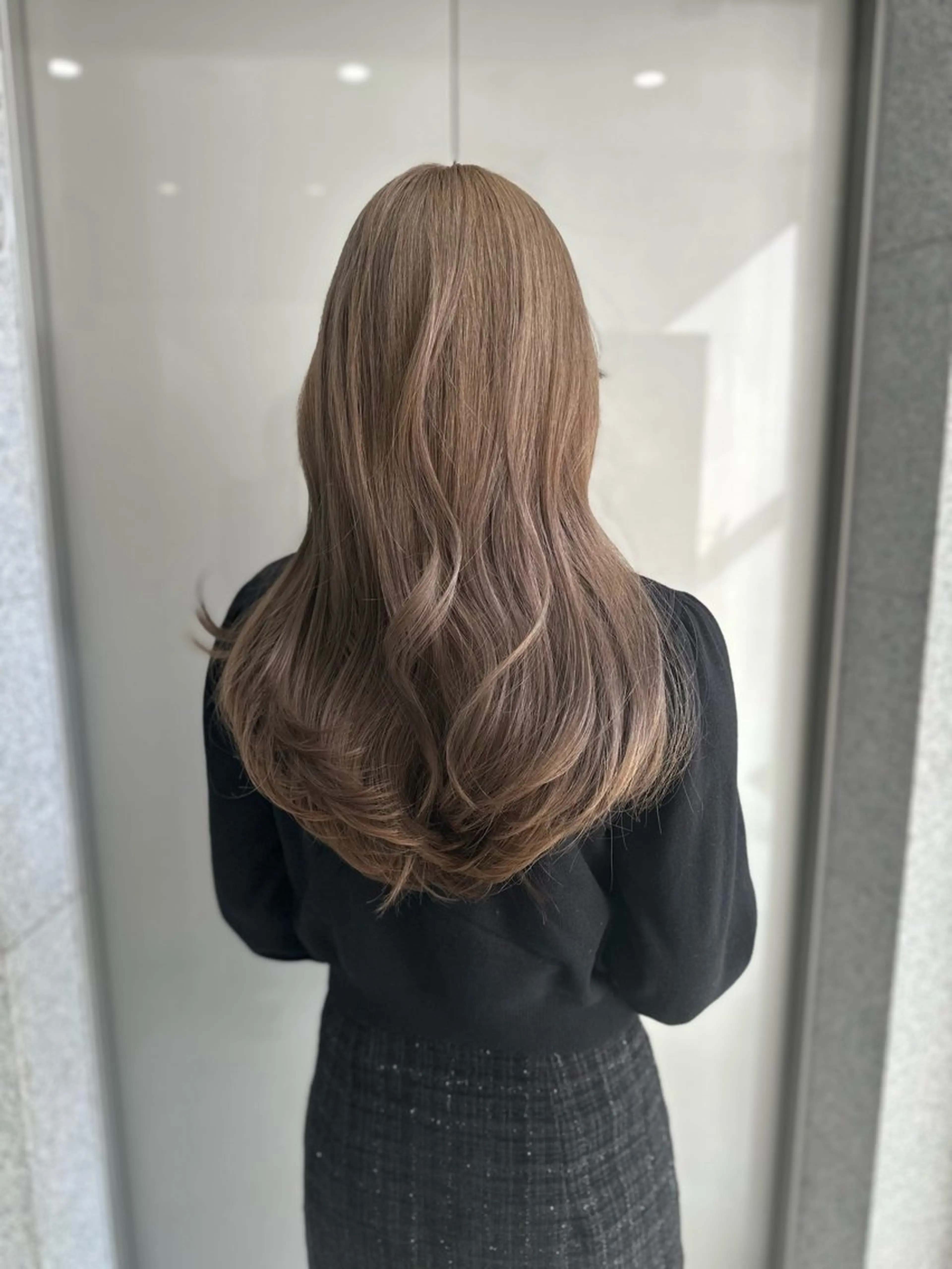 【🌿限定メニュー🌿】トレンドカット➕ブリーチなしダブルカラー➕プレミアム髪質改善トリートメント➕コテ巻き🕊🤍の写真