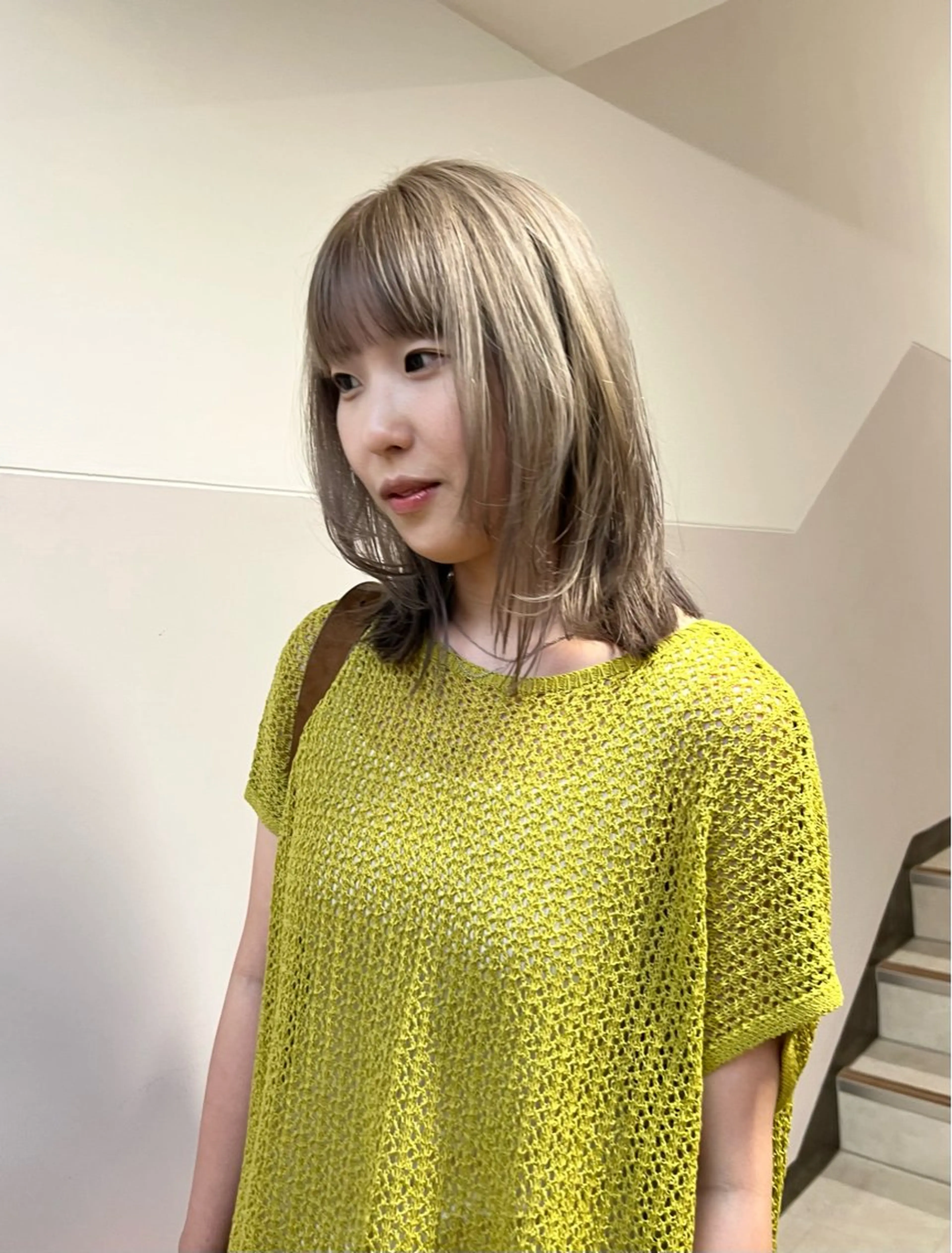 ミディアム カラー カット ヘアカラー トリートメント 樫原裕二/レイヤー カット/透明感カラーのヘアスタイル