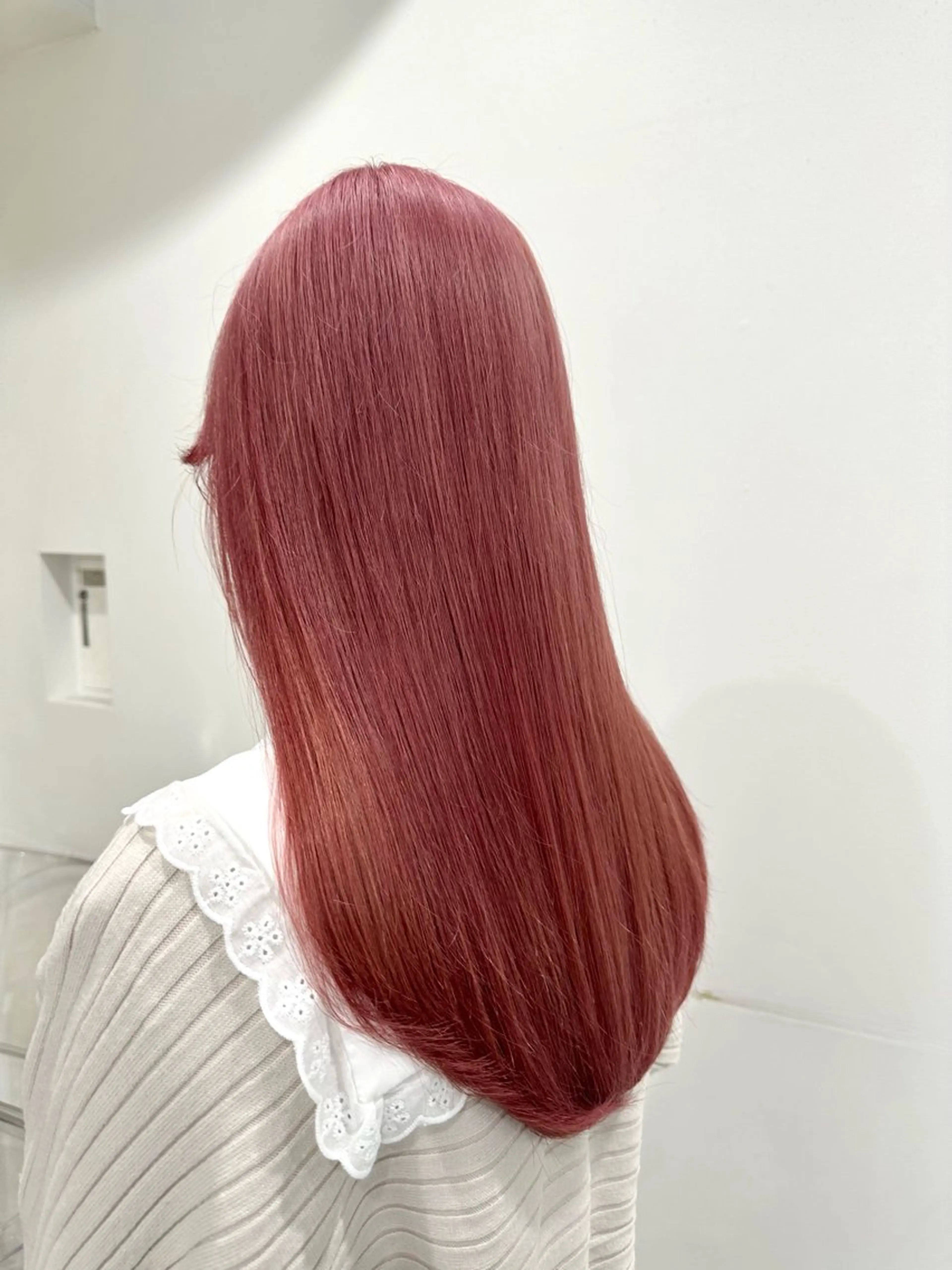 ロング カラー ベージュカラー ピンクカラー ピンクベージュ ヘアカラー トリートメント 渋谷/透明感カラー /半個室/こうめいのヘアスタイル