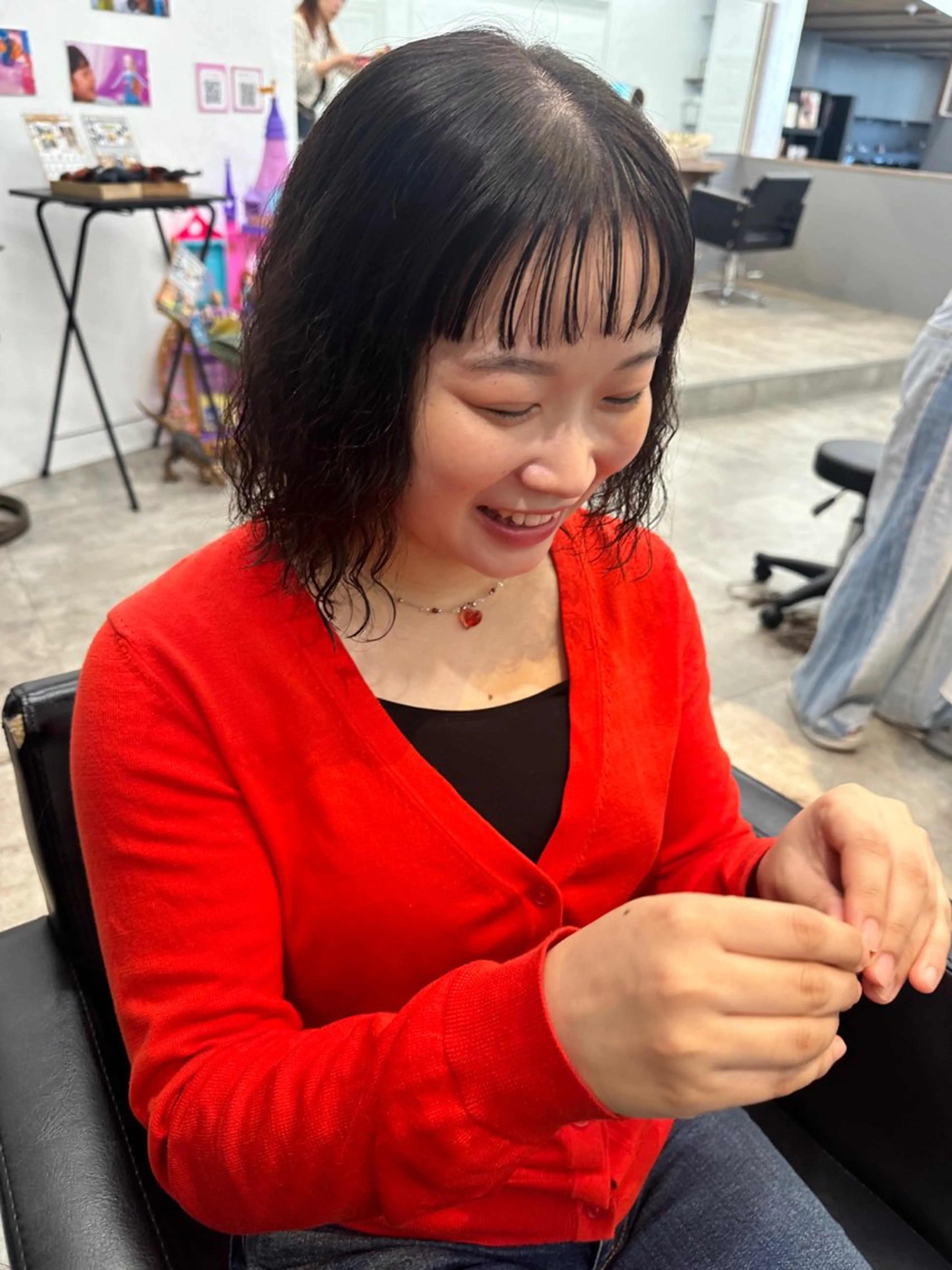 ミディアム 顔まわりカット/艶髪 カラー✨けいとのヘアスタイル