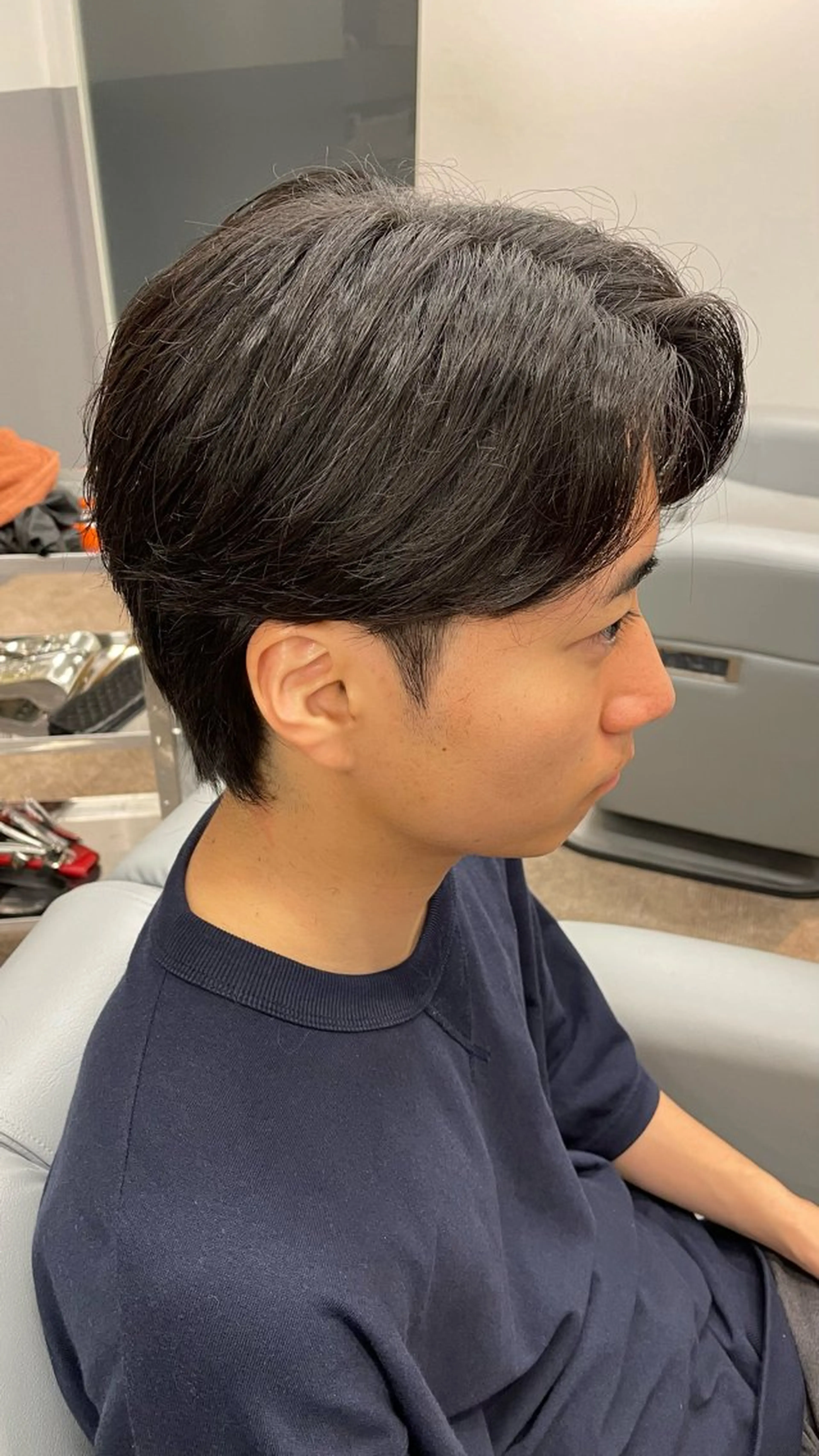 ミディアム メンズ センターパート カット Noisyle 西本町所属・阪田 集/メンズヘアのヘアスタイル